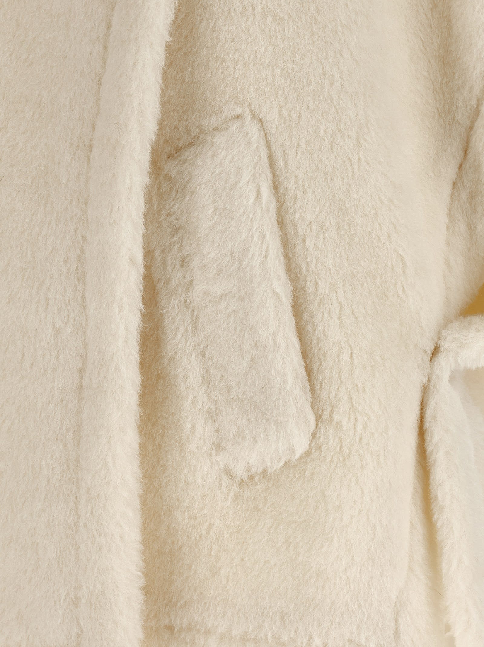 Max Mara Alpaca And Wool Cape Coats White In White