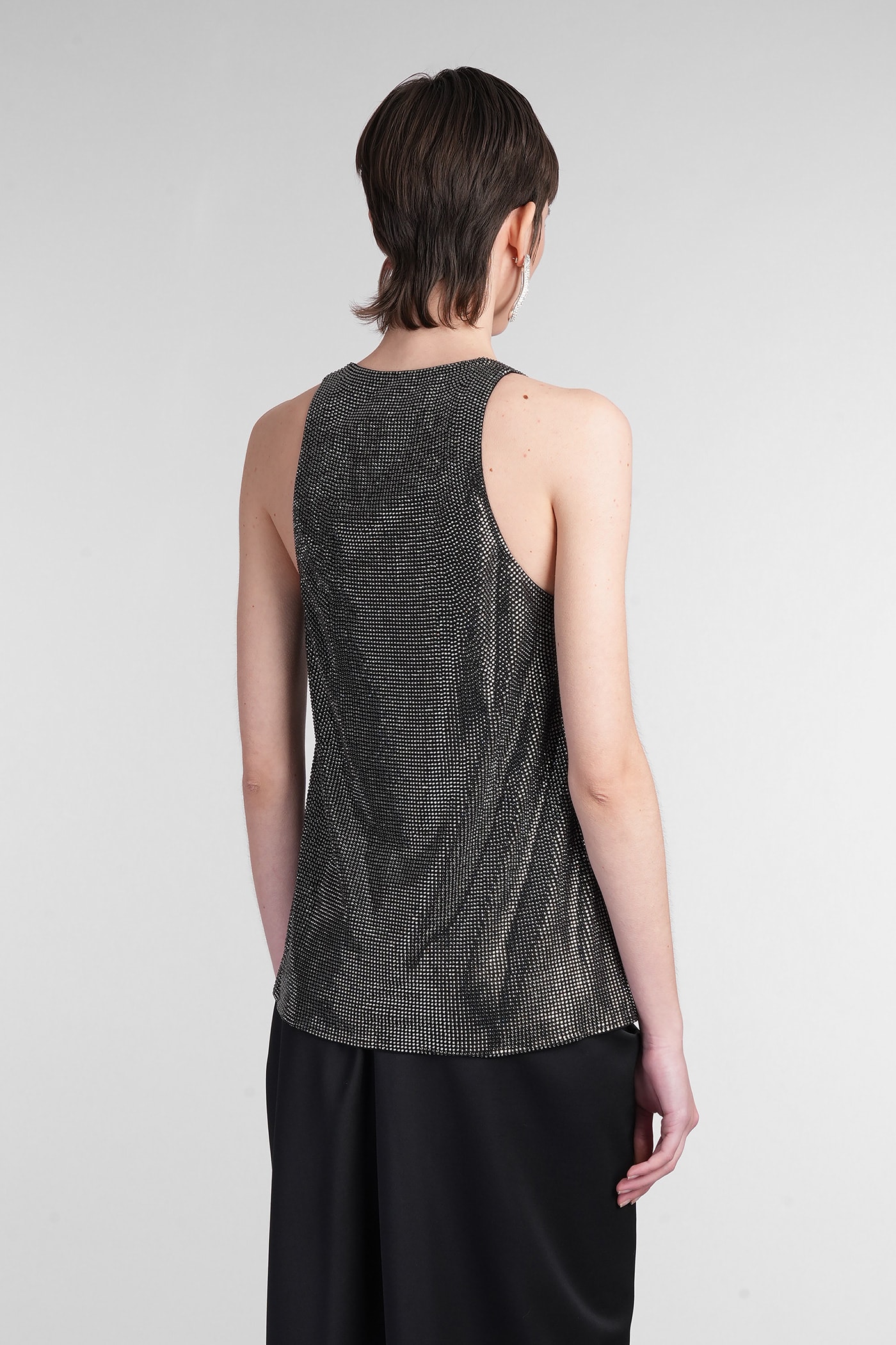Giuseppe Di Morabito Tank Top In Black Viscose In Black