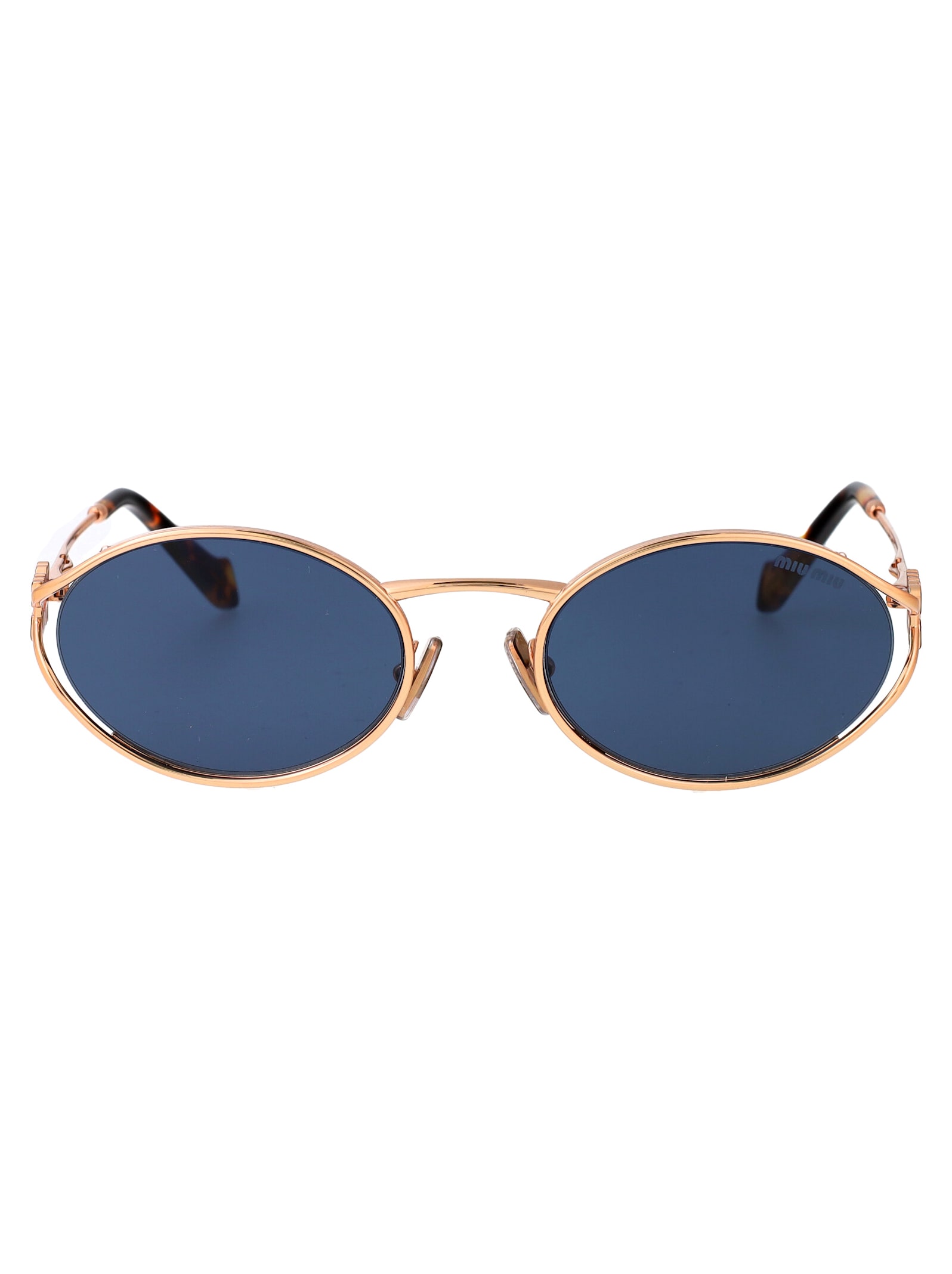 Shop Miu Miu 0mu 52ys Sunglasses In Zvf1v1 Pink Gold