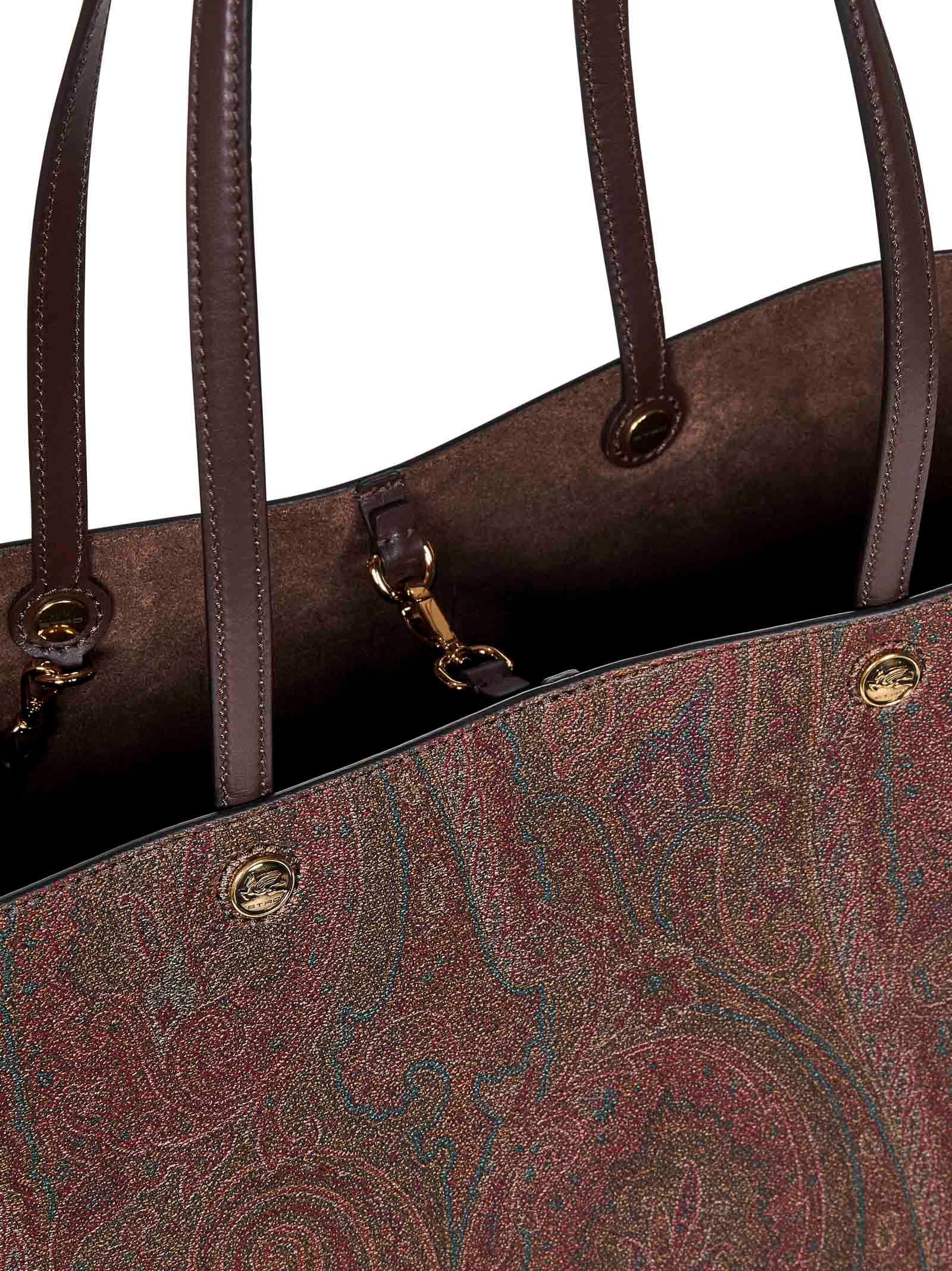 Shop Etro Essential Maxi Tote In Brown