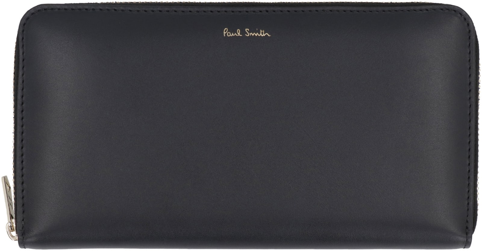 Shop Paul Smith Leather Zip Around Wallet In Black