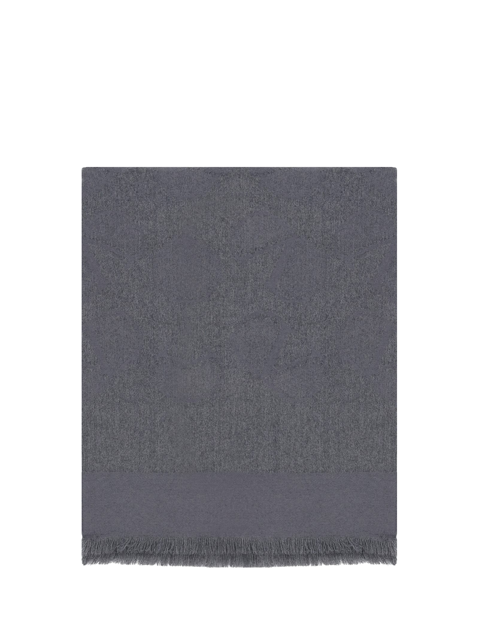 Shop Valentino Scarf In Grigio/argento