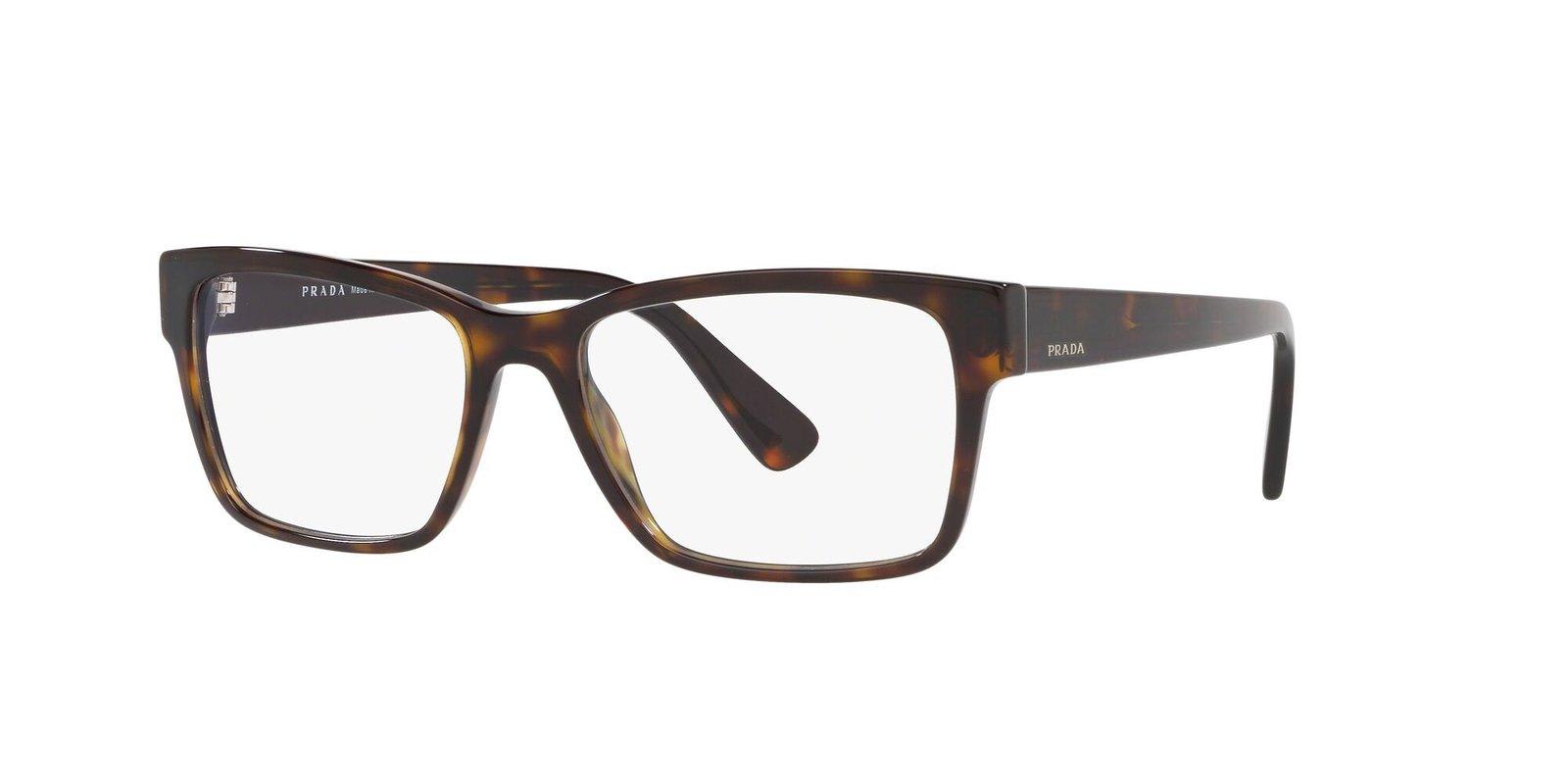 Shop Prada Square Frame Glasses In 2au1o1