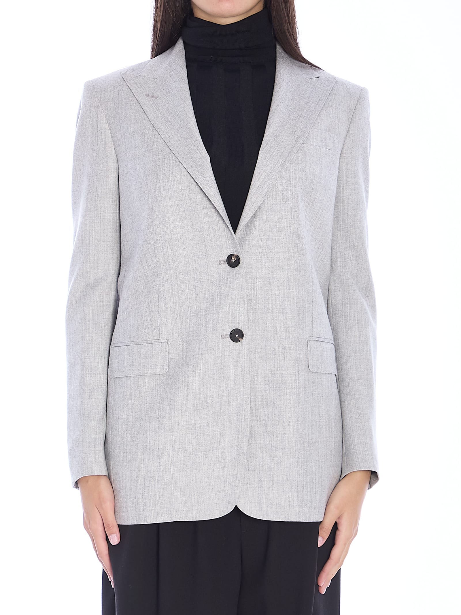 Shop Tagliatore Berta Jacket In Grey