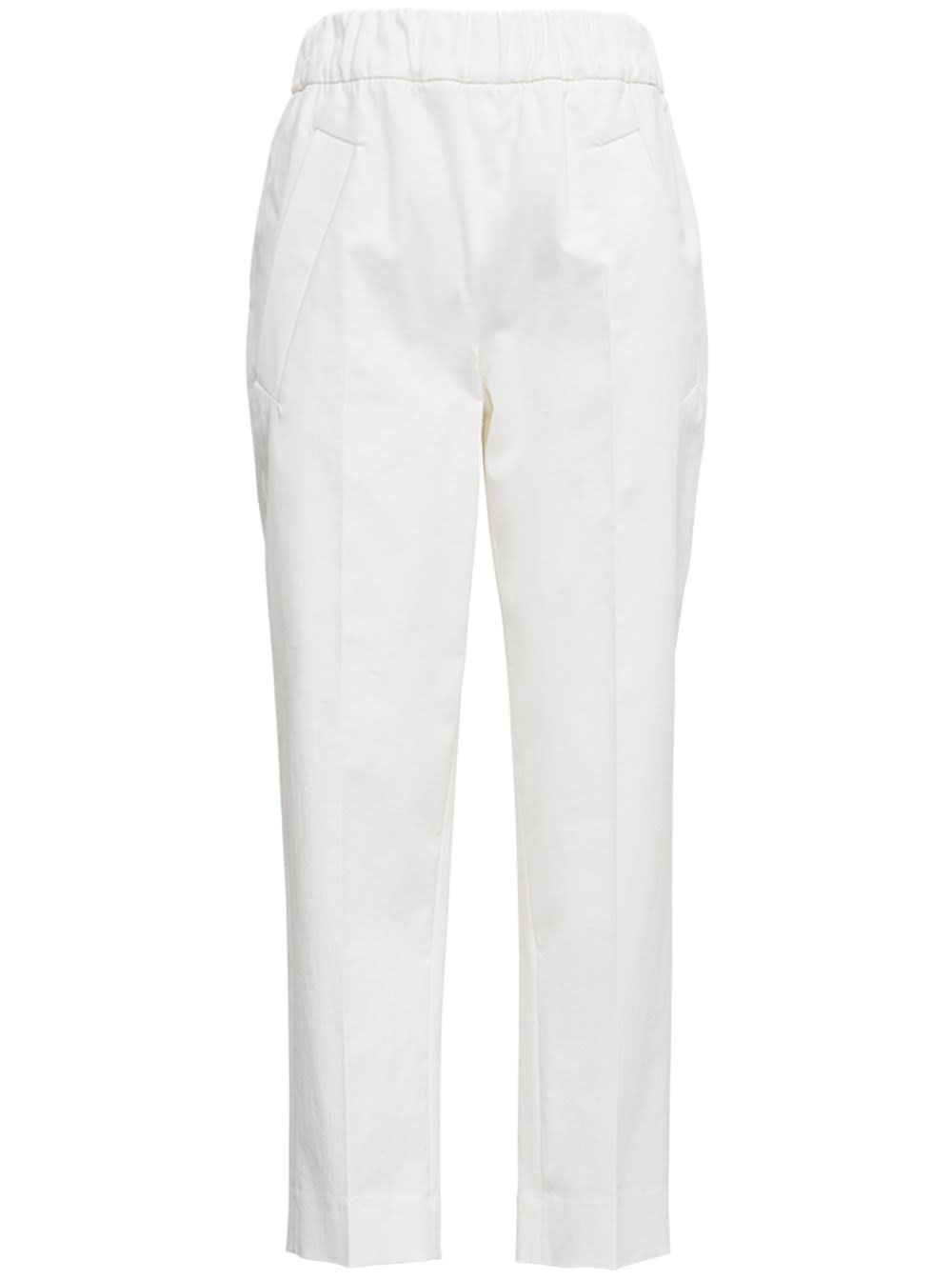 Tela Kilo Pants In White Cotton