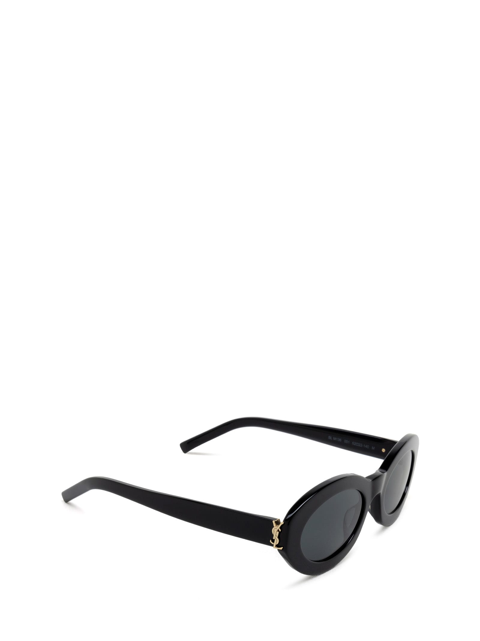 Shop Saint Laurent Sl M136 Black Sunglasses