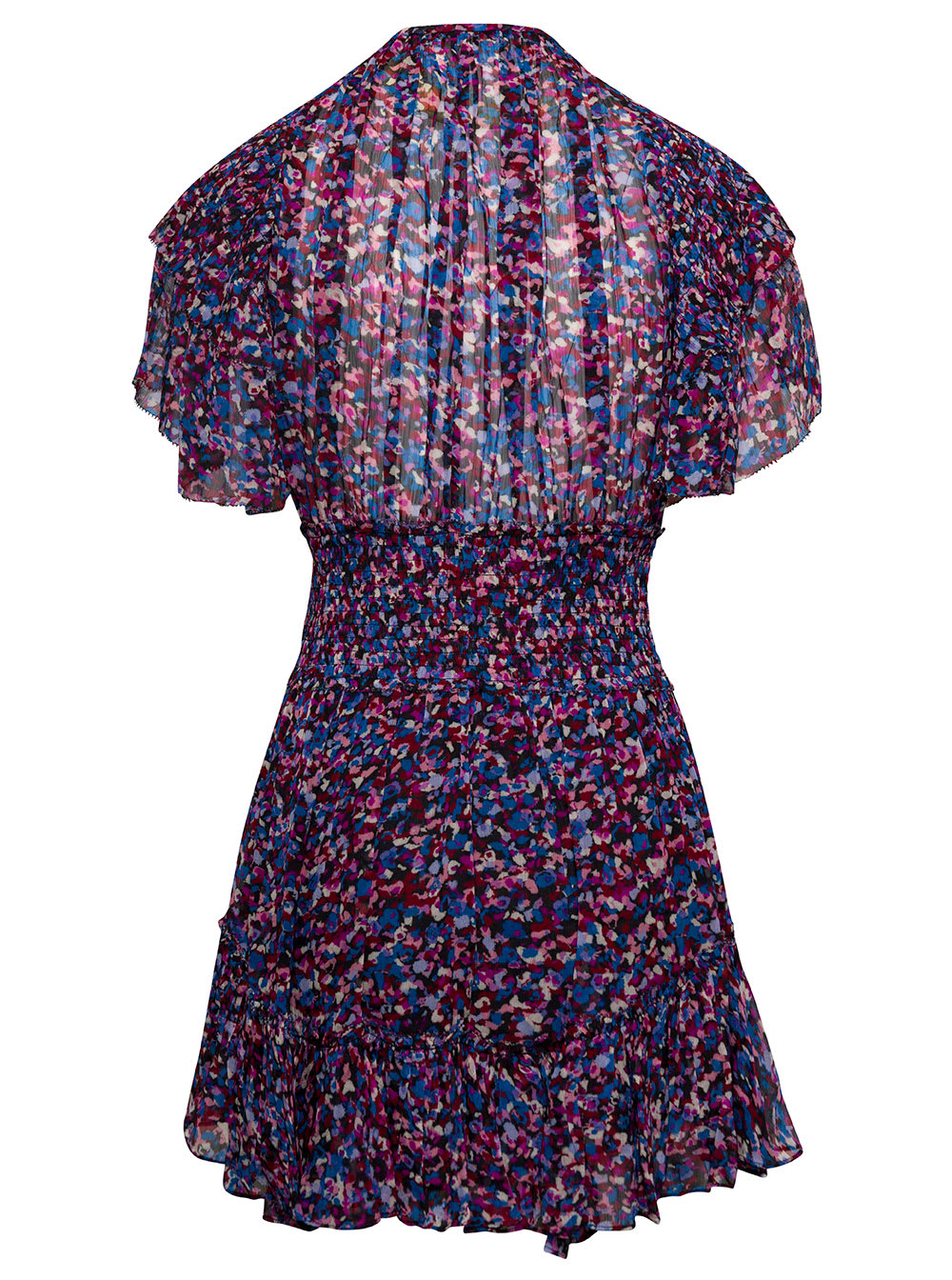 Shop Isabel Marant Étoile Multicolor Floral Print Minidress In Viscose Woman