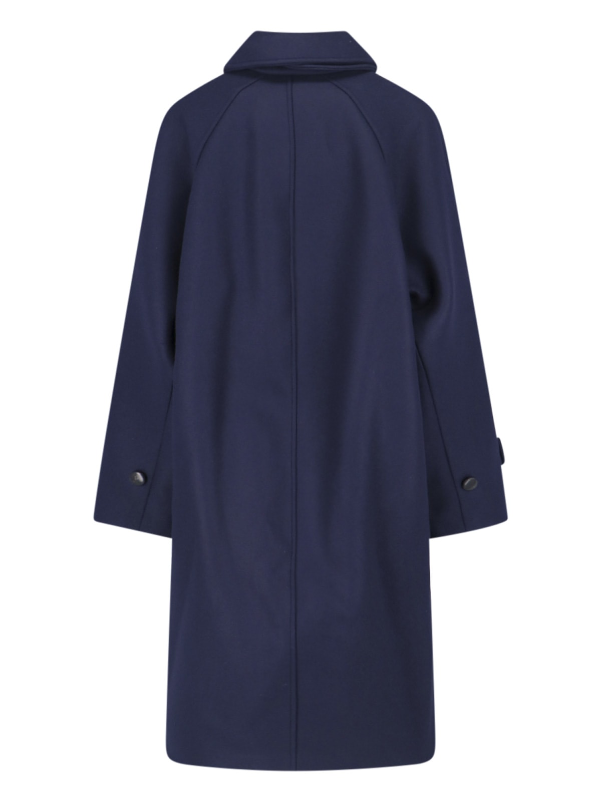 Shop Ferragamo One-breasted Coat In Blue