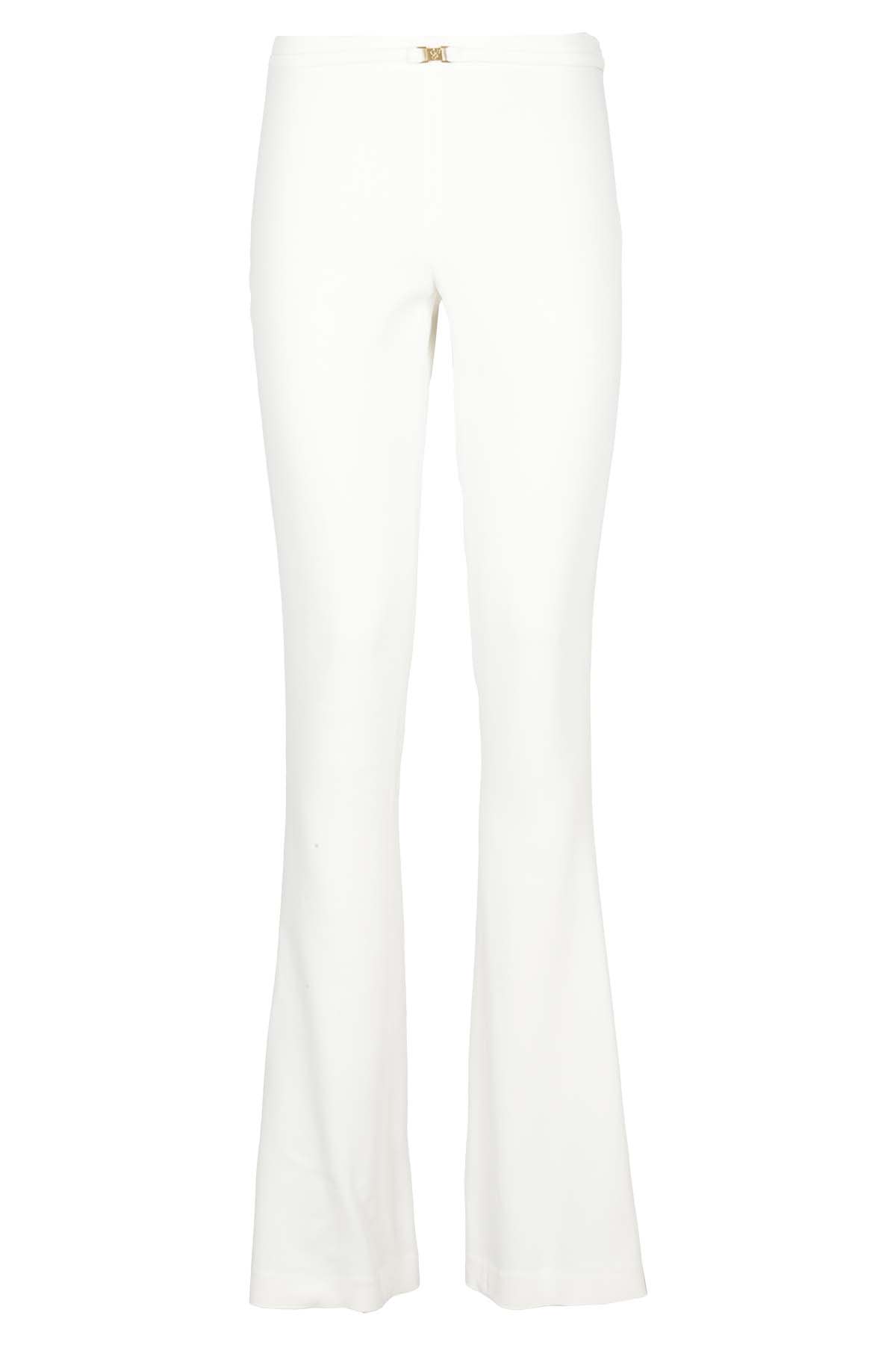 Blumarine Pantalone Cint In Bianco Naturale