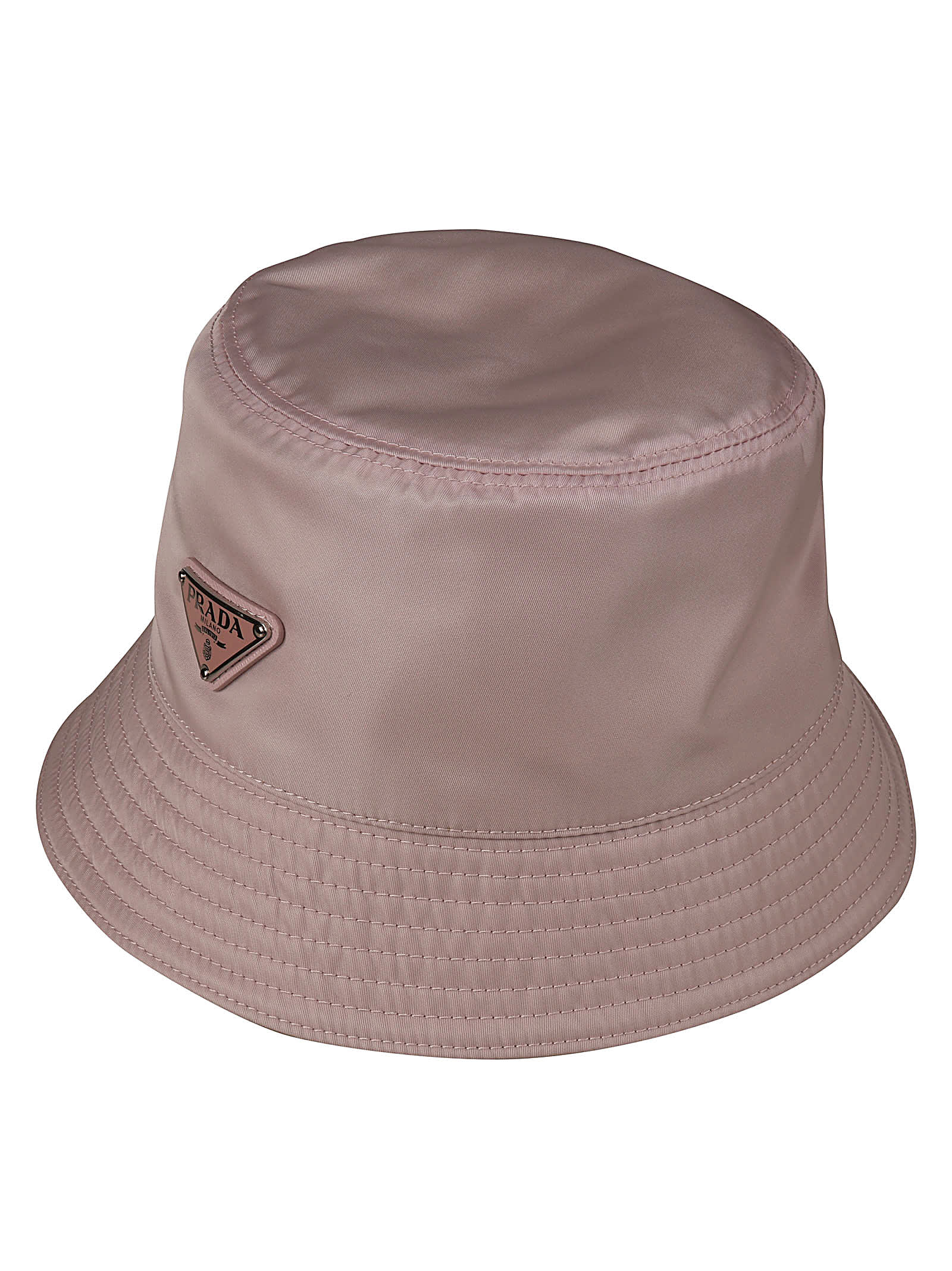Prada Triangle Logo Plaque Detail Bucket Hat
