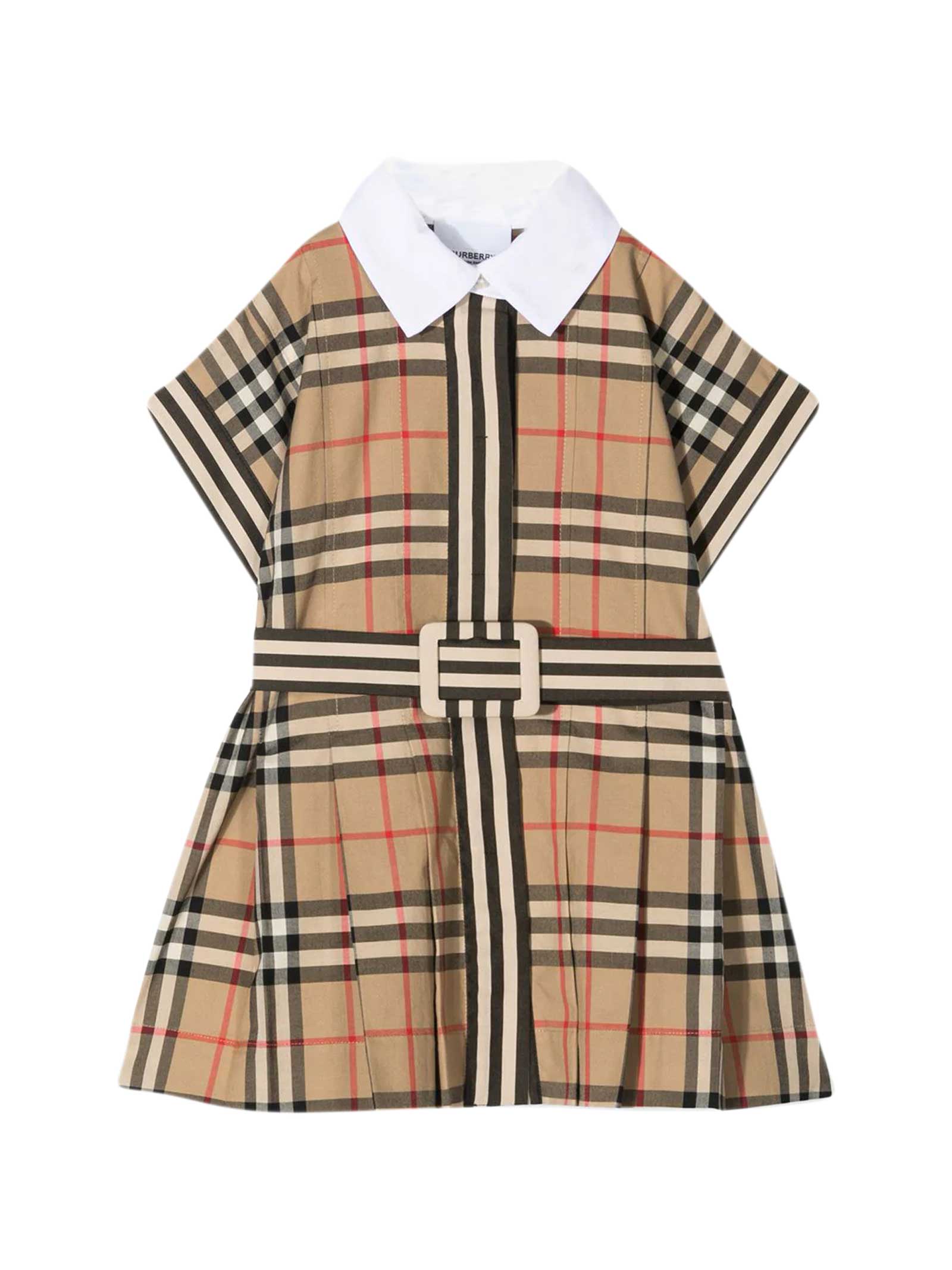Click to view more detailed imagery on our partner's website Burberry Babies' Vintage Check Dress In Beige