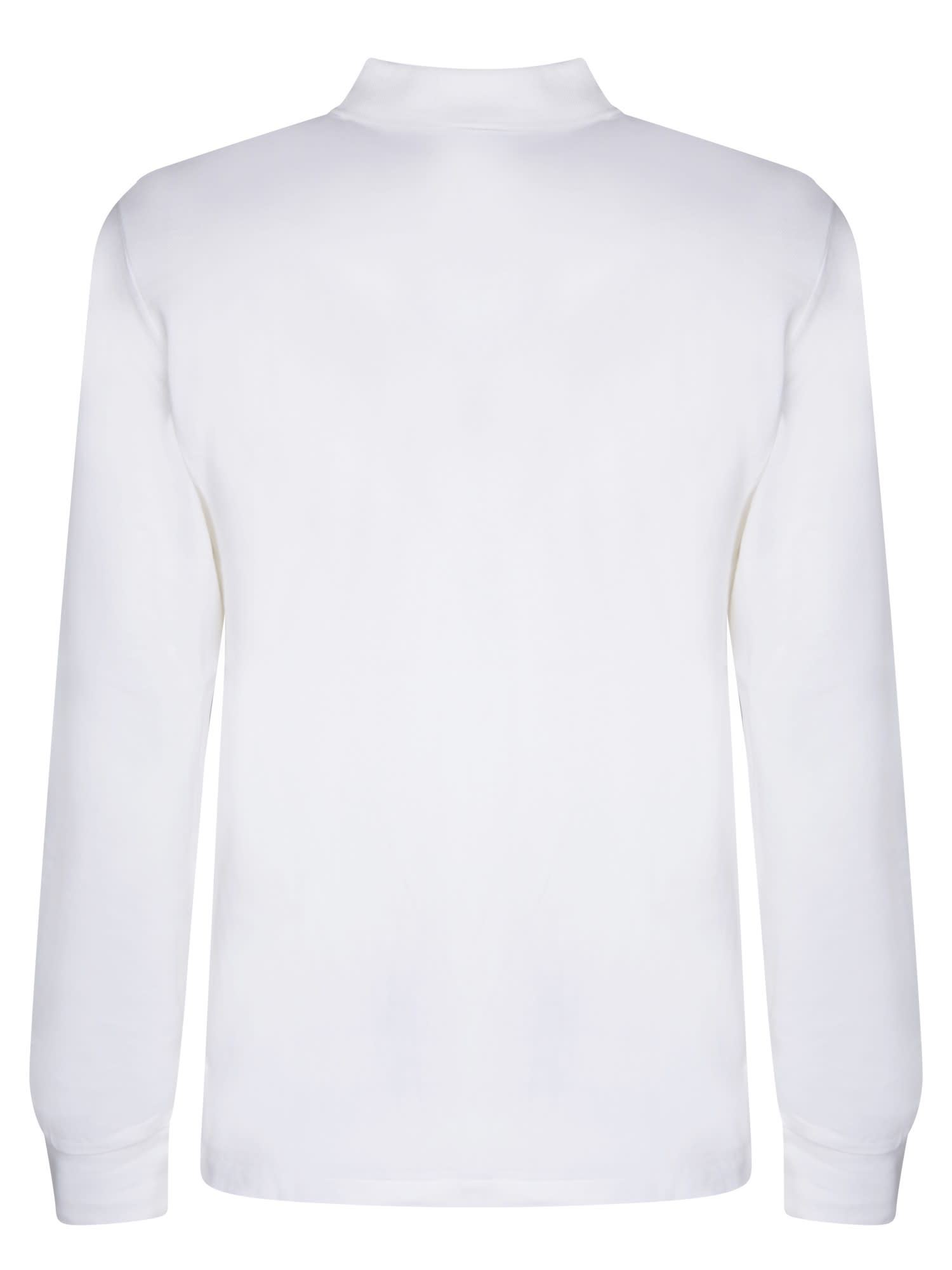 Shop Polo Ralph Lauren White Slim Fit Long Sleeve Polo Shirt
