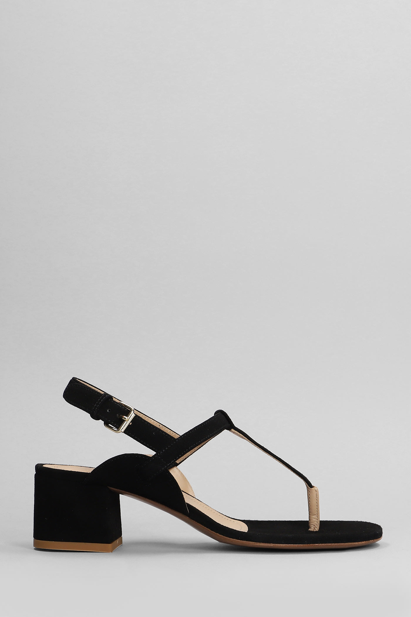 Sandals In Black Suede