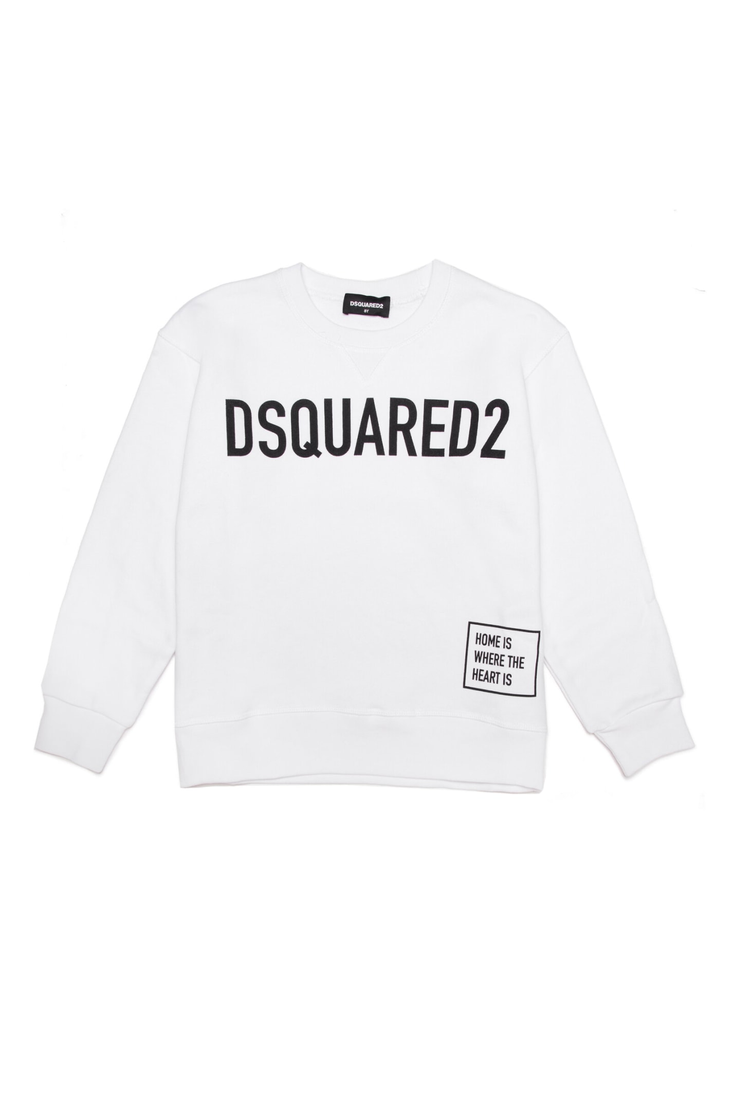 Dsquared2 Kids' Slouch Fit Sweaters In White |
