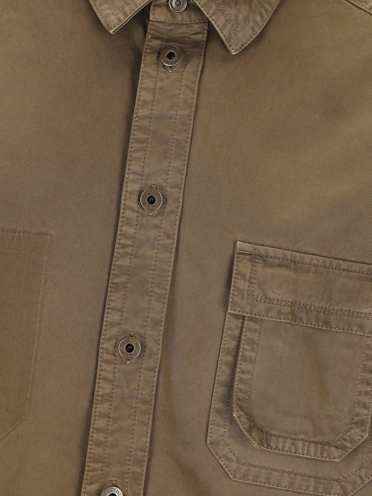Loewe Cotton Overshirt In Green