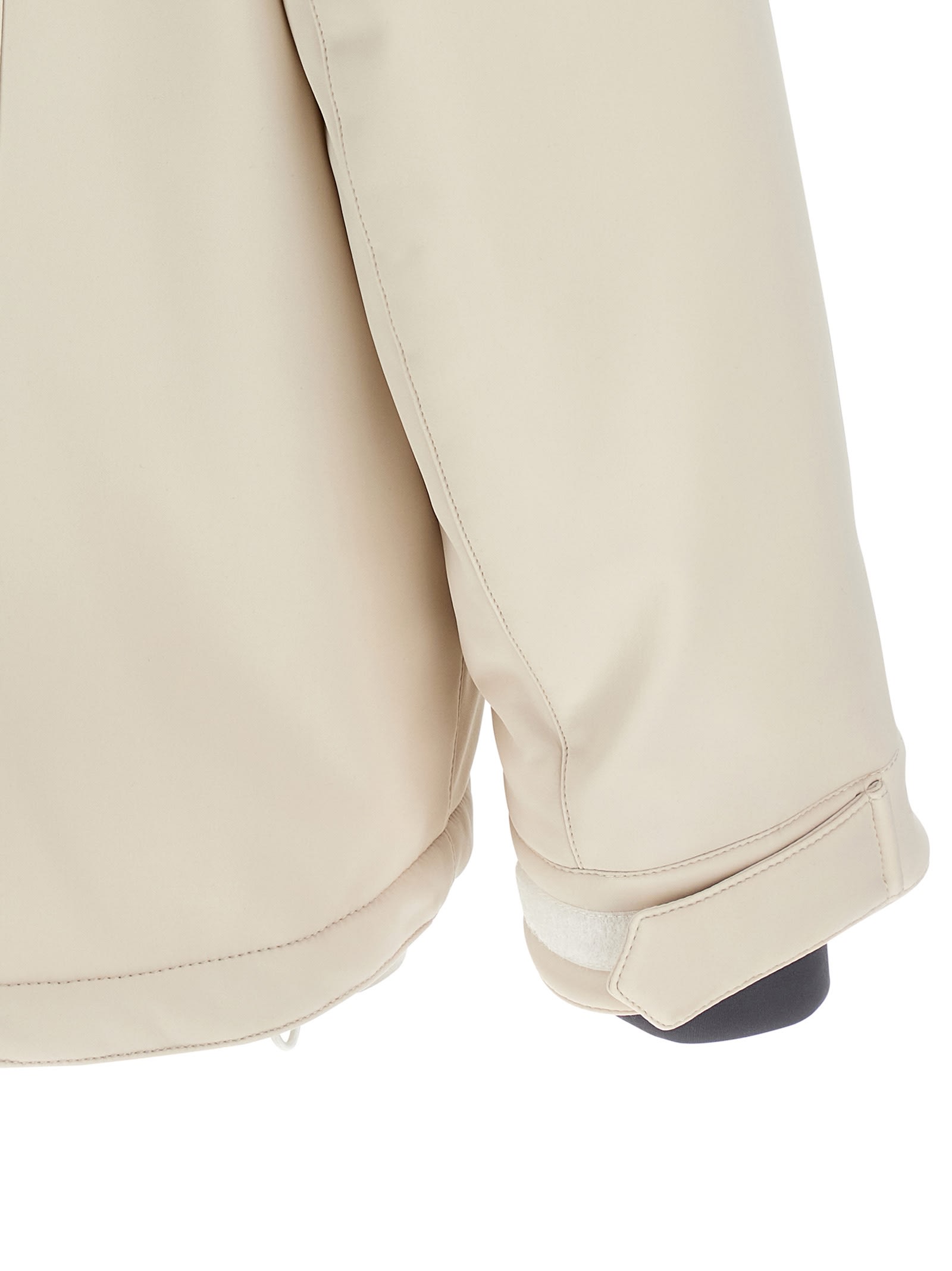 Brunello Cucinelli Corduroy Insert Ski Jacket In Neutral