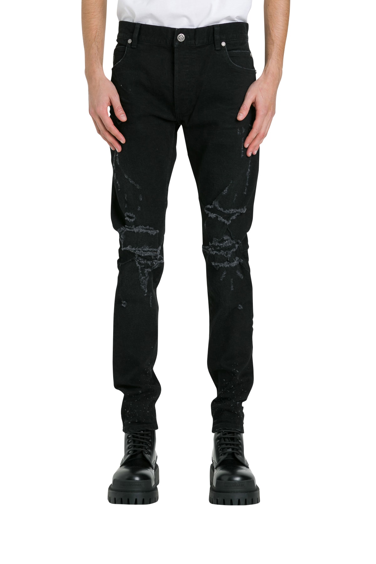 balmain jeans black