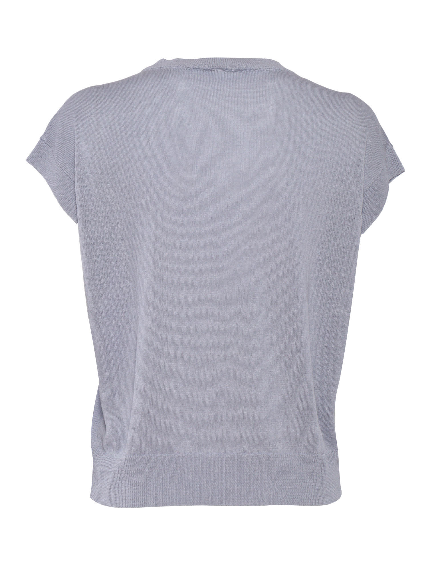 Shop Peserico Knitted Sweater In Light Blue