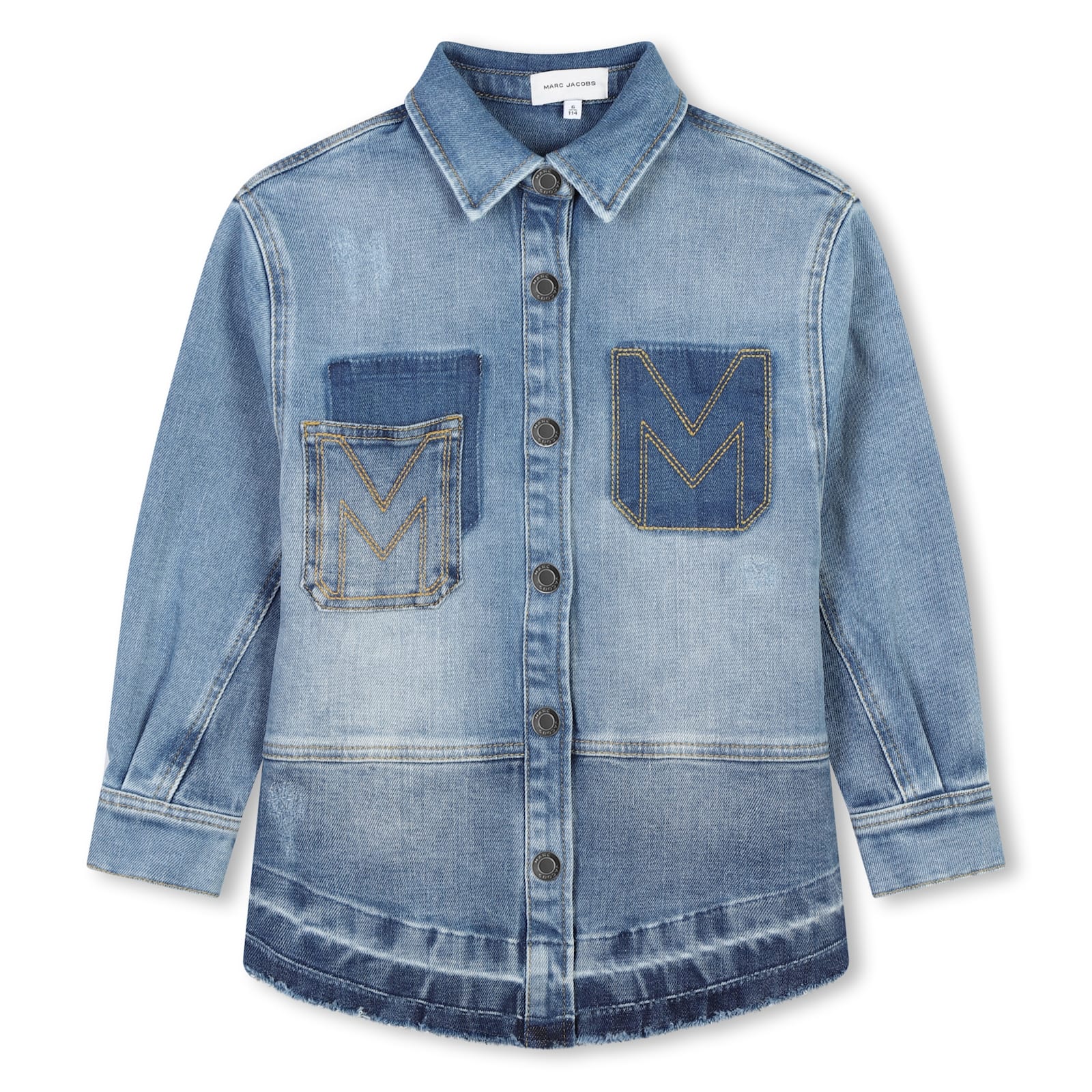 Marc Jacobs Patchwork-design Denim Shirt In Blue