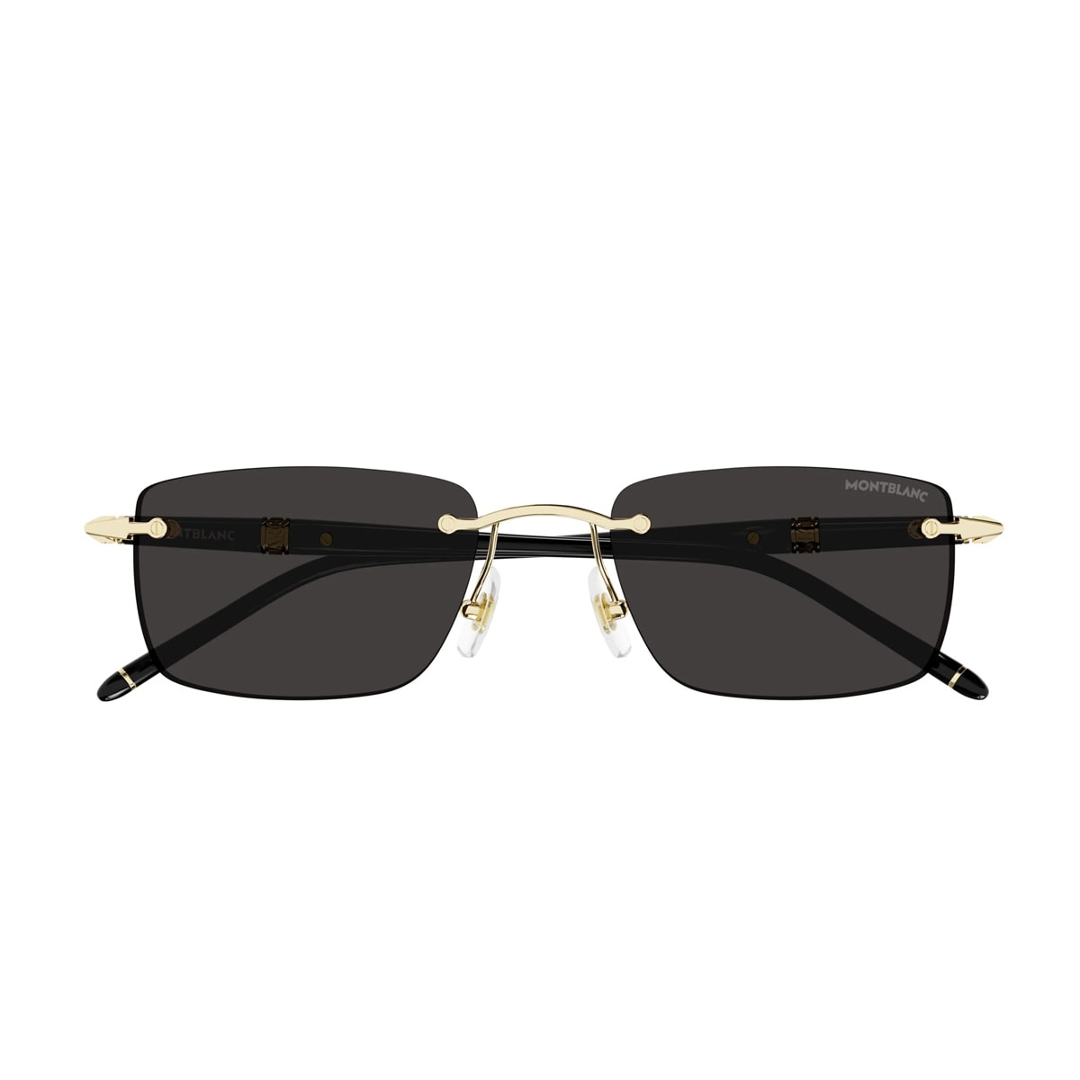 Shop Montblanc Mb0344s Linea Meisterstück Sunglasses In Nero