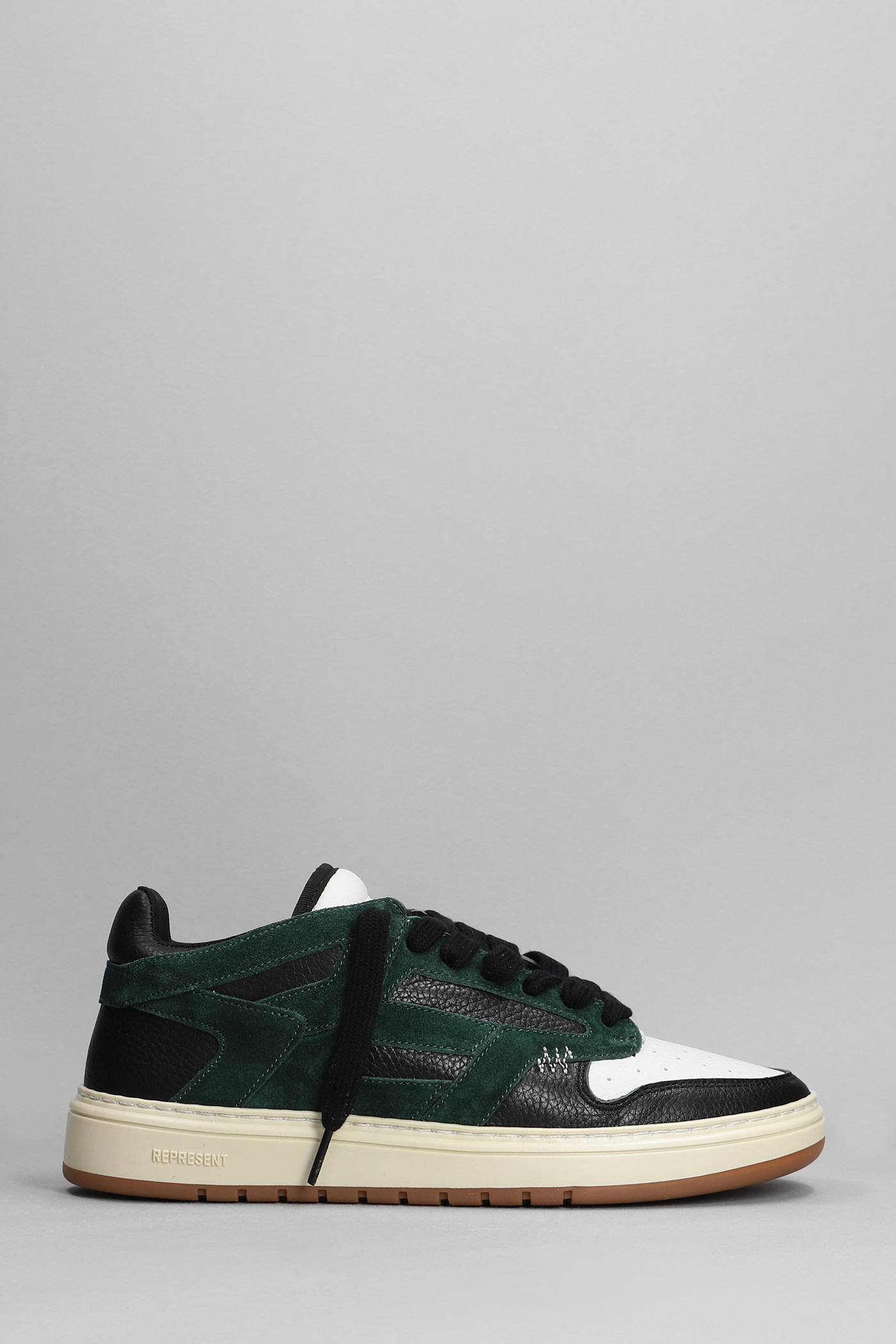 REPRESENT SNEAKERS IN GREEN LEATHER