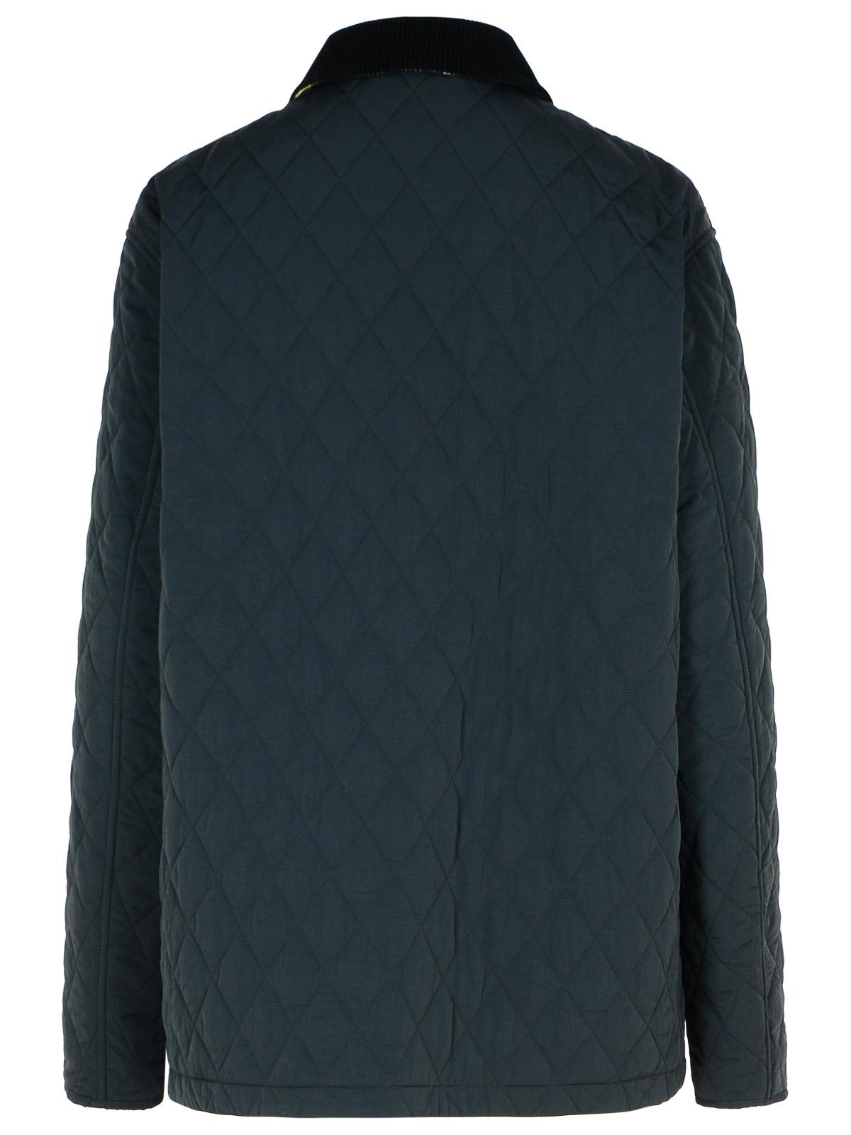 Shop Burberry Quilted Jacket In Black Nylon