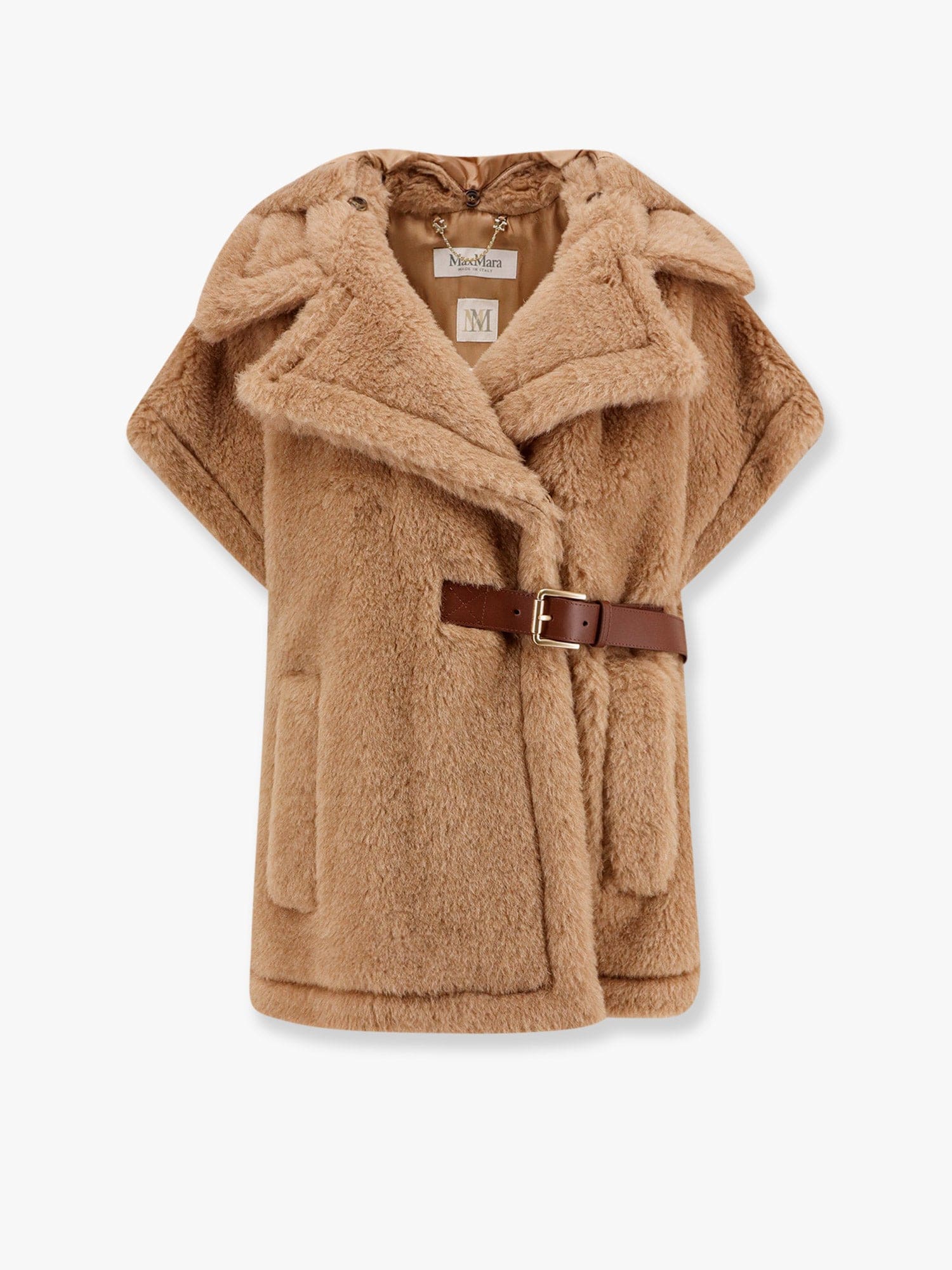 Max Mara Woolly Poncho4 In Beige