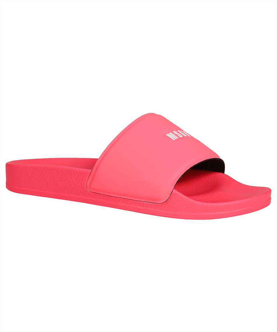 Msgm Slides With Logo In Pink