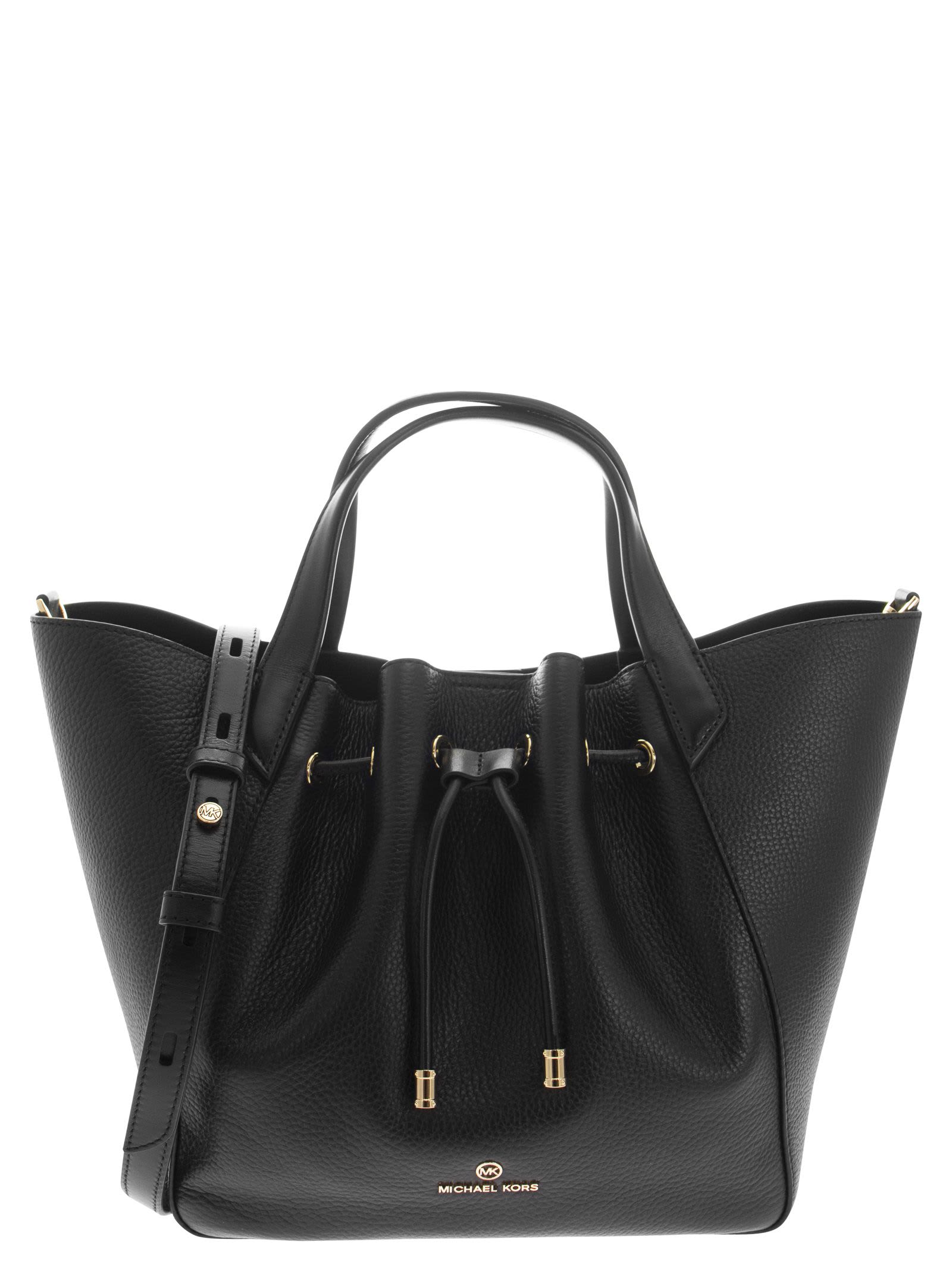 Michael Kors Phoebe - Large Tote Bag In Grained Leather In Black | ModeSens