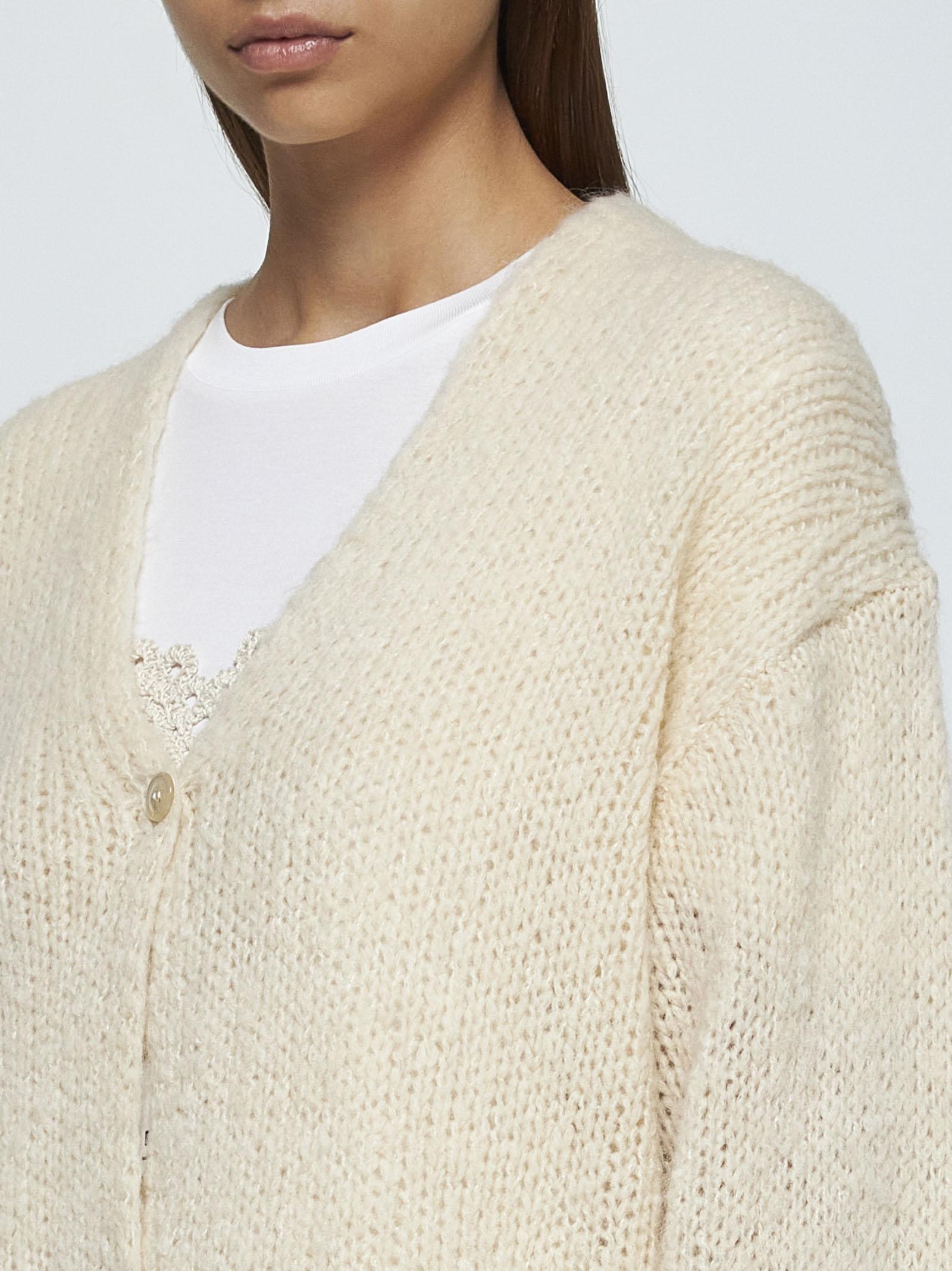 Shop Weekend Max Mara Arduino Alpaca-blend Cardigan In Avorio