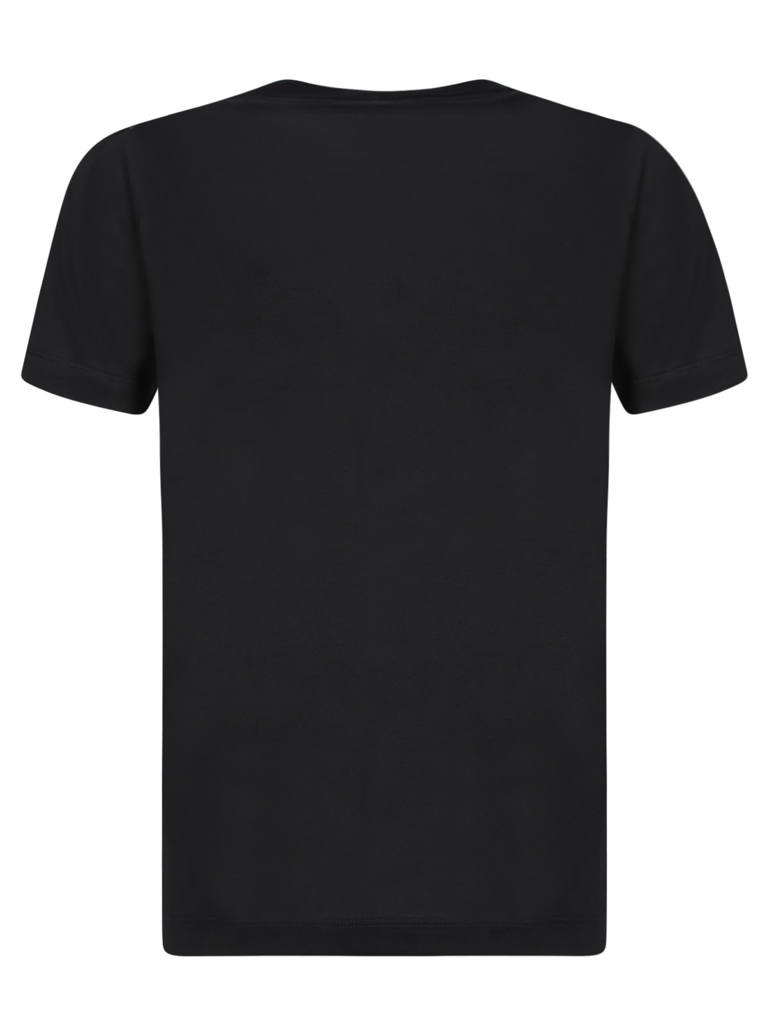 Shop Moncler Logo Cotton Black T-shirt