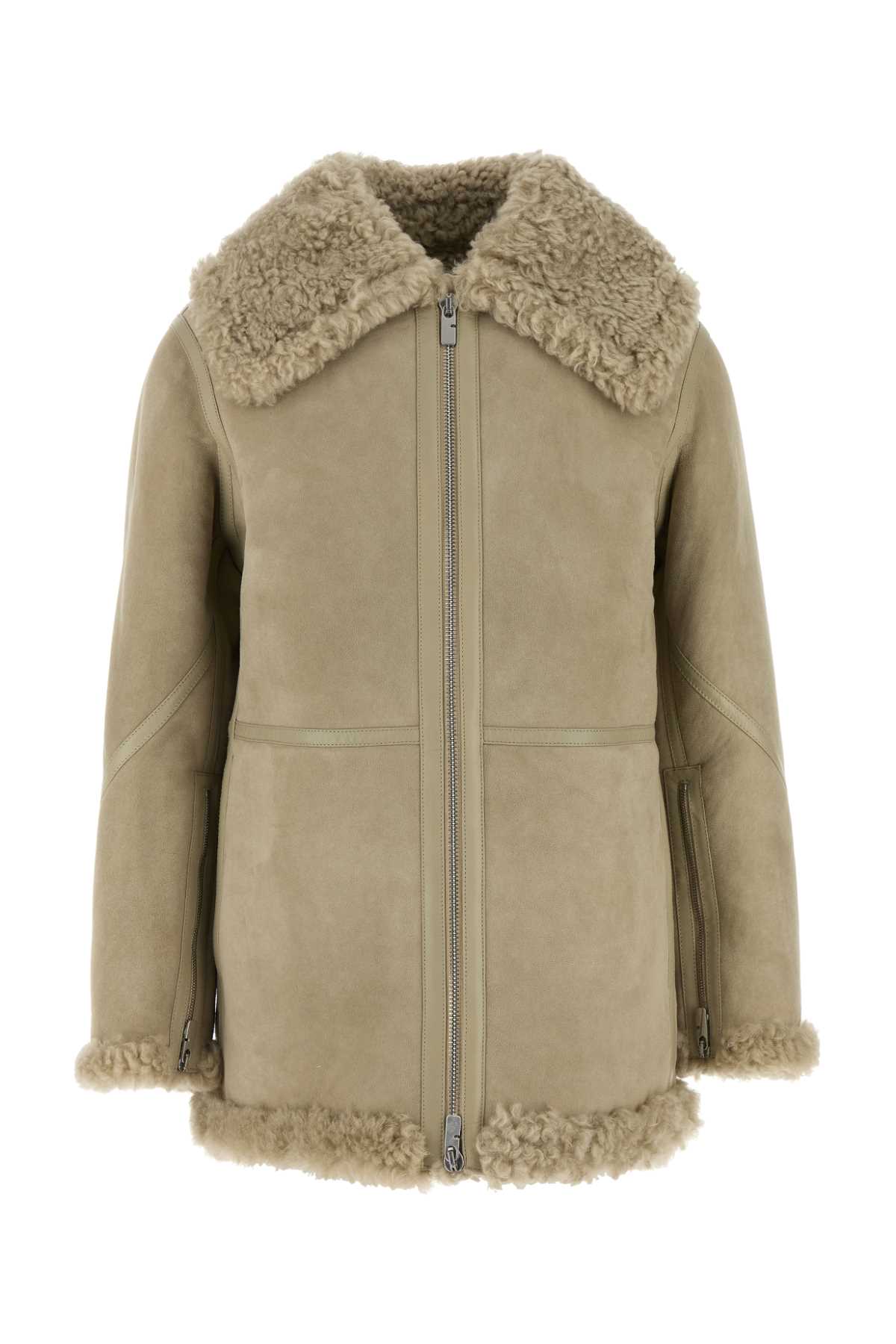 BURBERRY CAPPUCCINO SHEARLING JACKET 