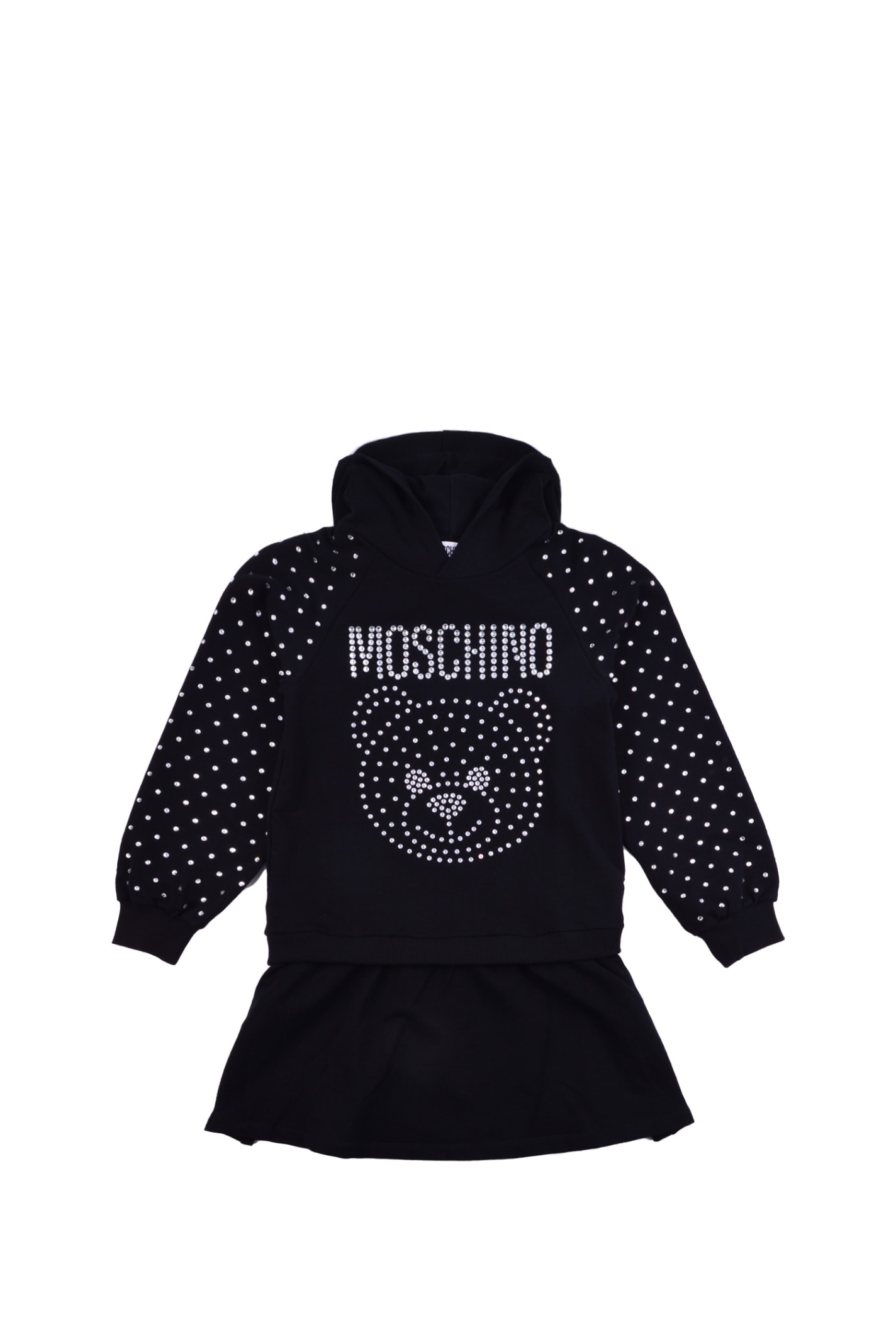 Moschino Cotton Dress With Rhinestones