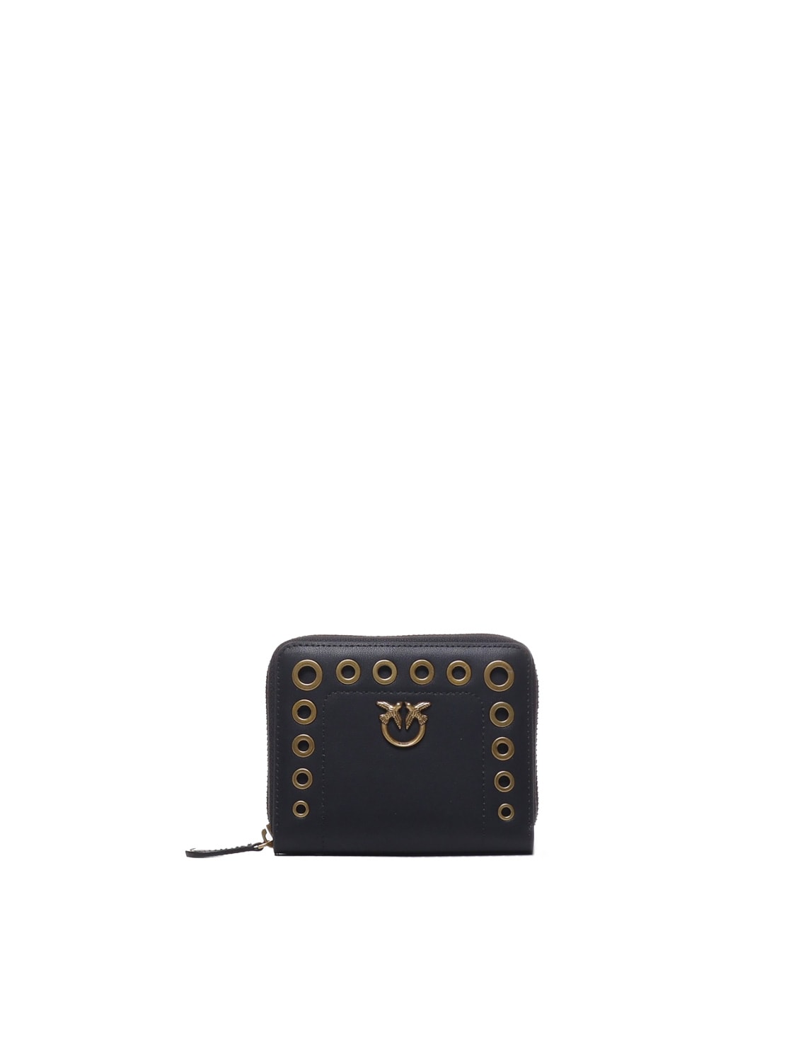 Pinko Taylor Zip Around Wallet In Nero-antique Gold | ModeSens