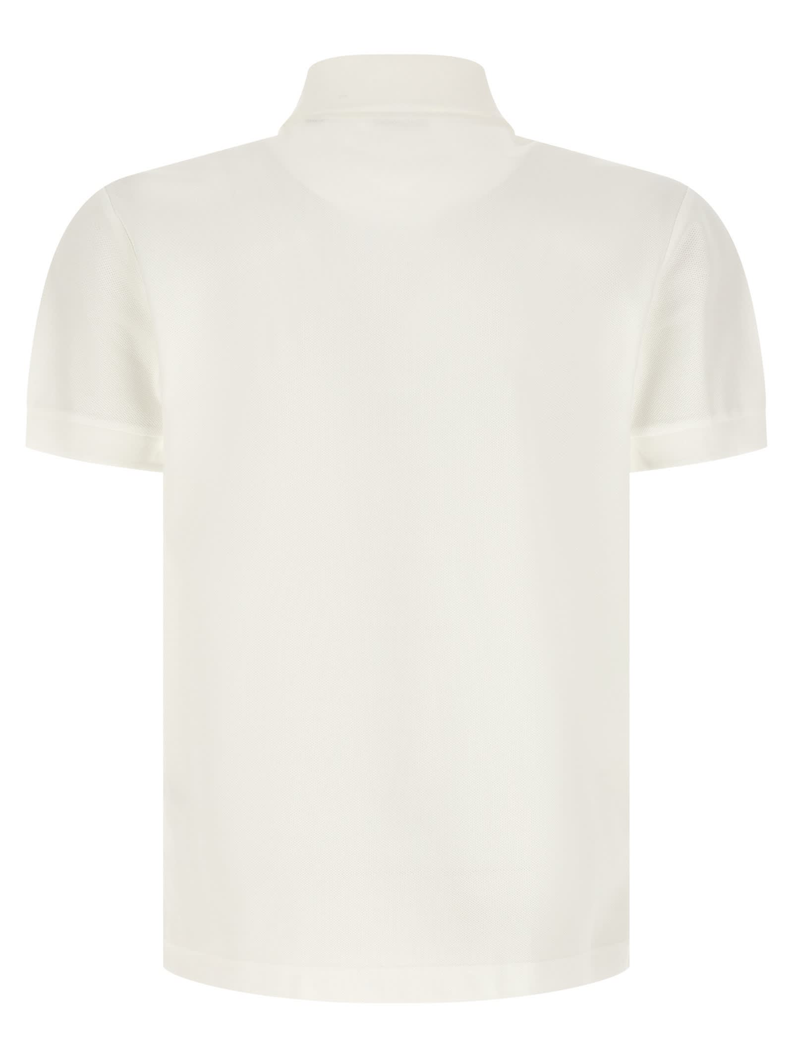 Burberry Polo Shirt Featuring Embroidery Ribbed Collar In Animal Print