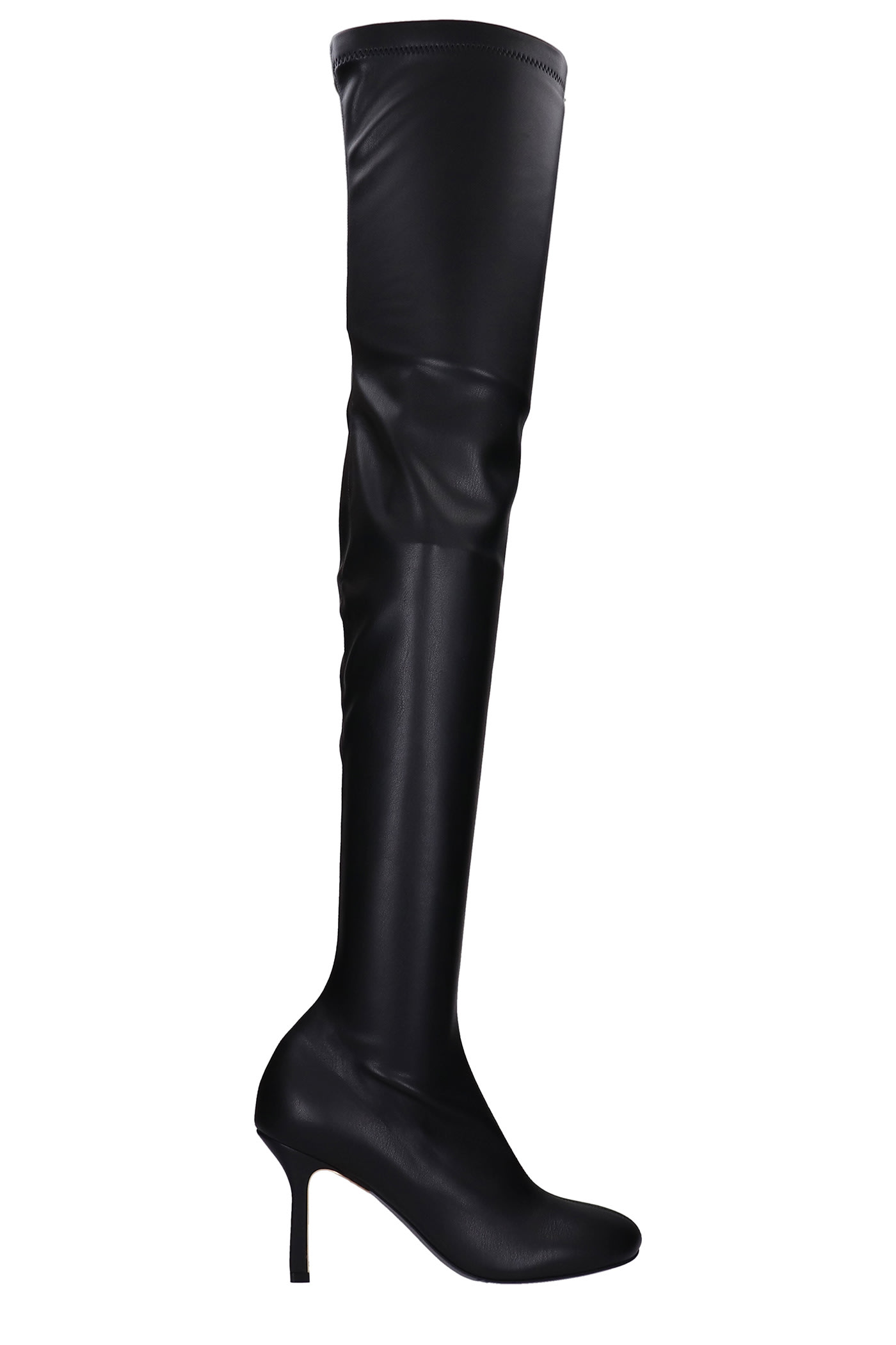 Stella McCartney Ivy High Heels Boots In Black Faux Leather
