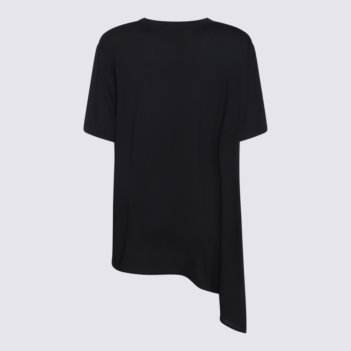 Fabiana Filippi Short Sleeves And Asymmetric Hem In Blue