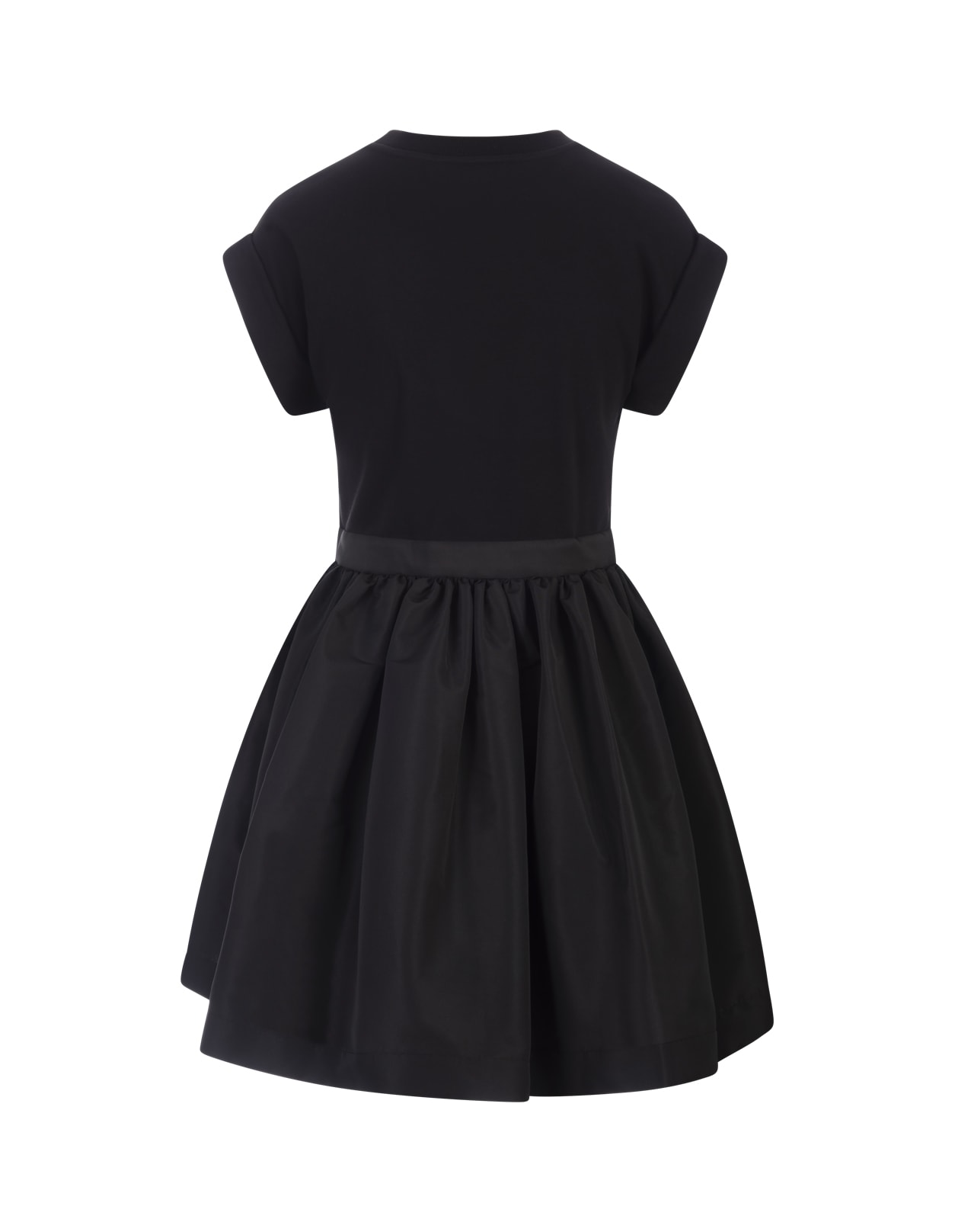 Shop Alexander Mcqueen Black Hybrid Mini Dress
