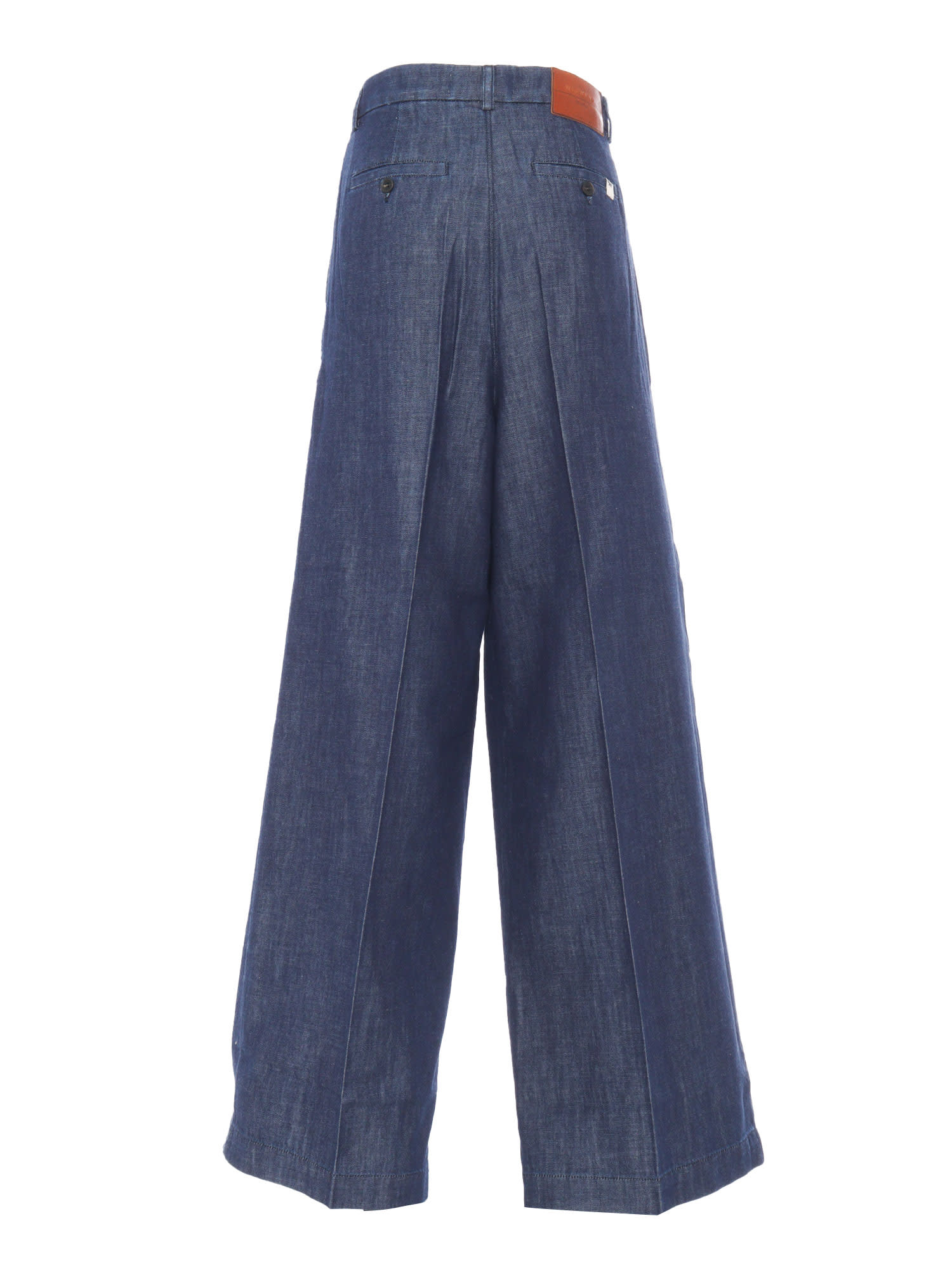 Shop Weekend Max Mara Denim Blue Trousers