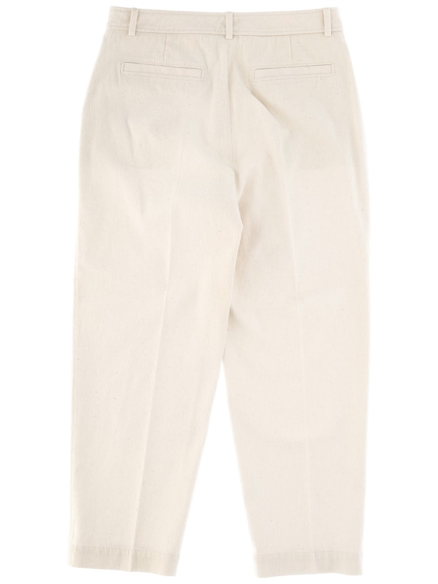 Hugo Boss Twill Trousers In Neutral