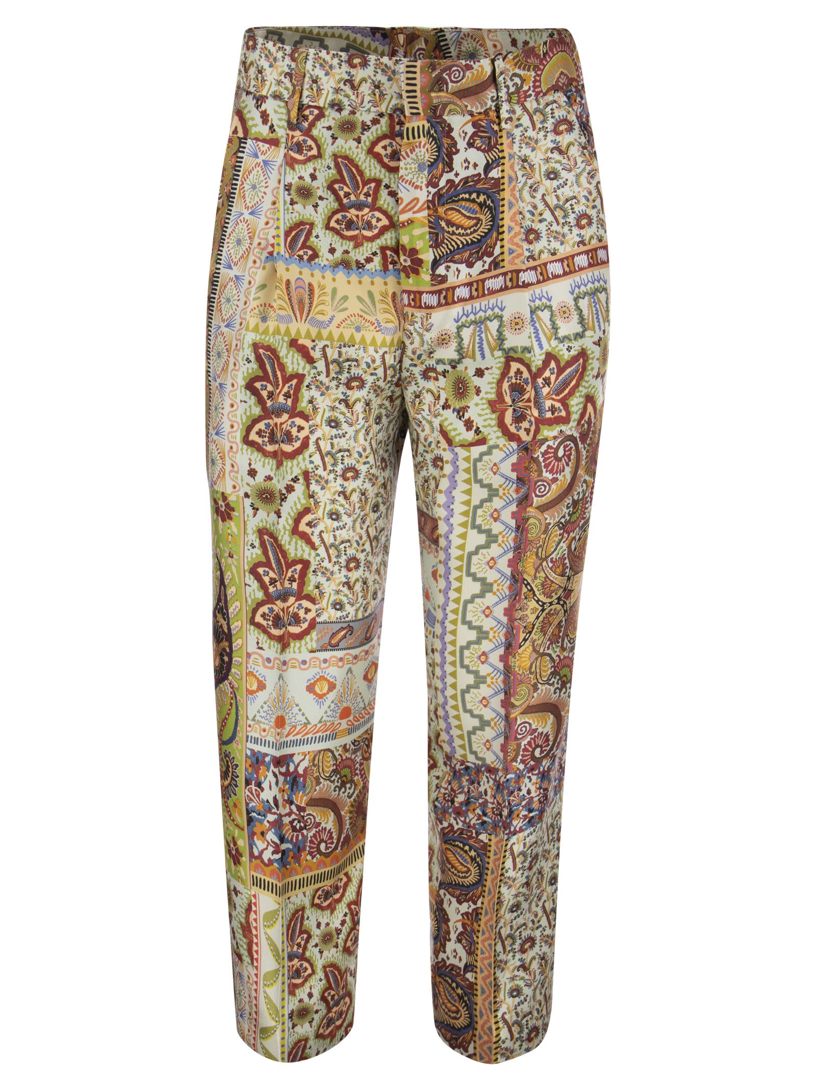 Etro Patchwork Print Trousers