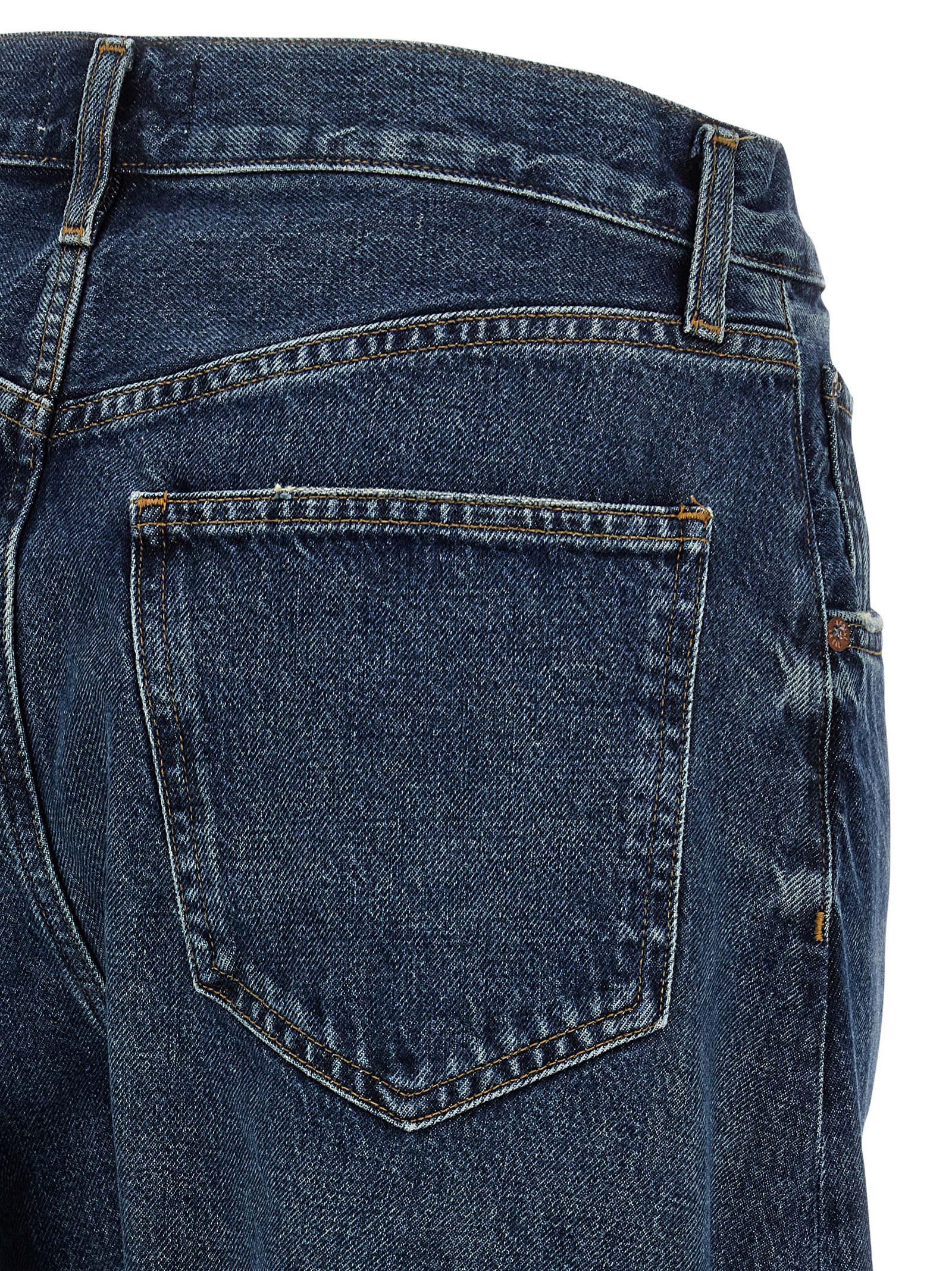 Agolde Five-pocket Denim Trousers In Blue