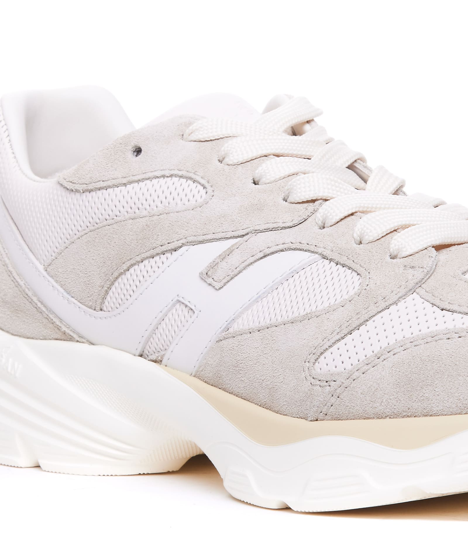 Shop Hogan H665 Sneakers In Beige