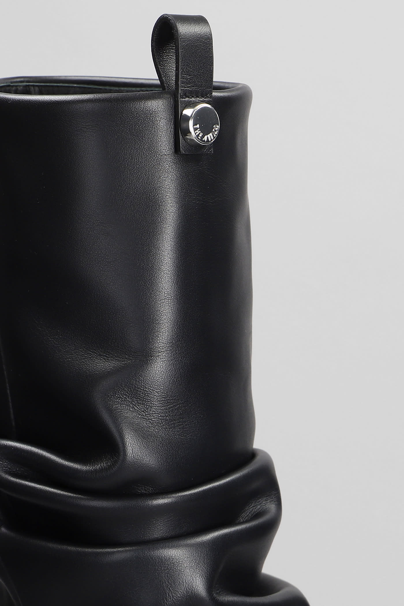 Shop Attico Rea High Heels Boots In Black Leather