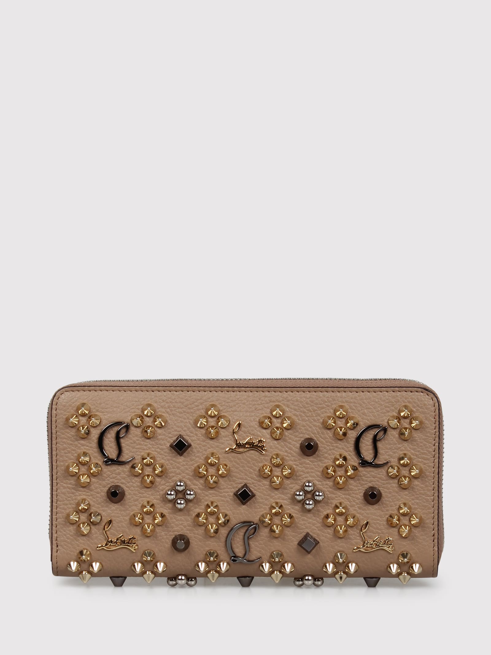 Shop Christian Louboutin Panettone Wallet In Nude & Neutrals