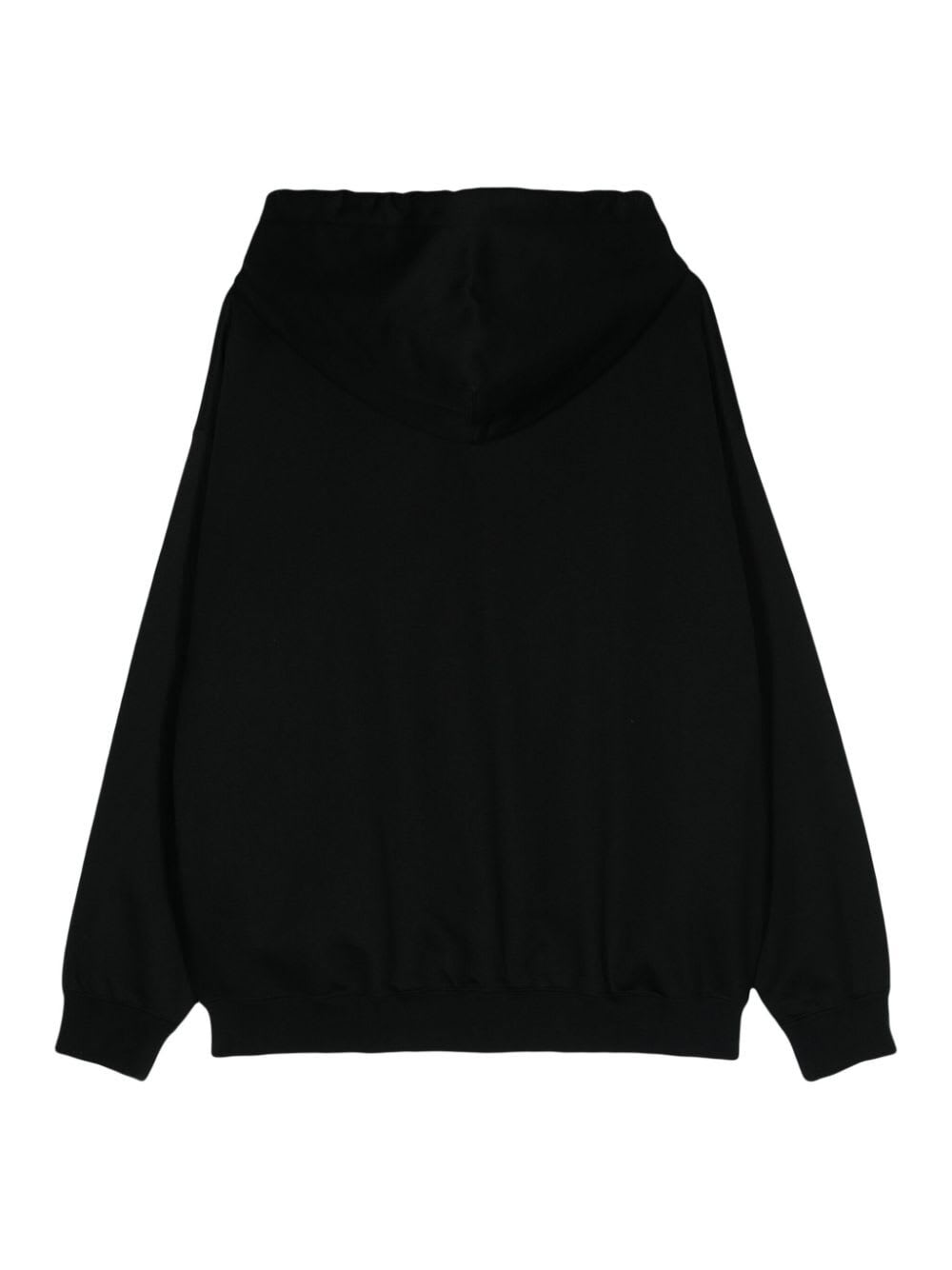 Shop Y-3 Logo Zip Hoodie In Black