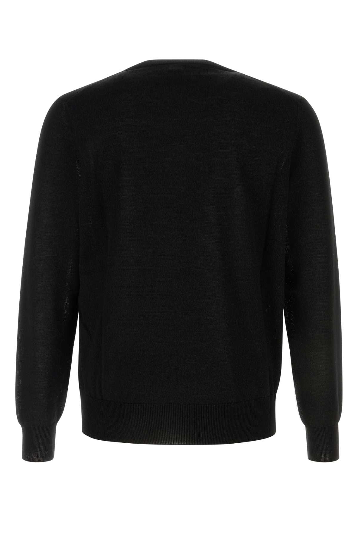 Shop Alexander Mcqueen Black Wool Blend Sweater