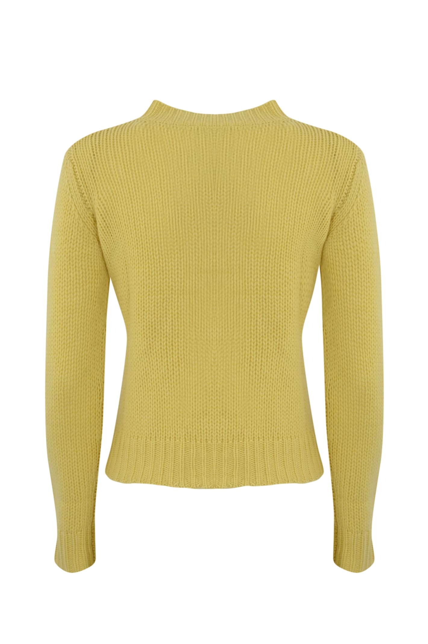 Shop Weekend Max Mara Dalida Cashmere Sweater In Giallo