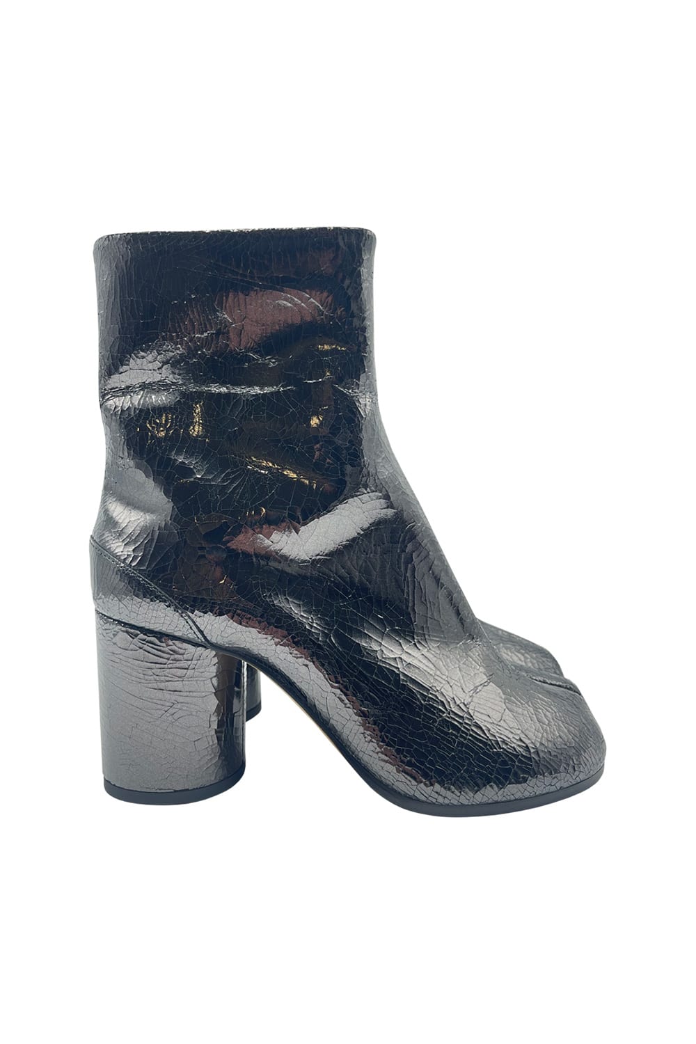 Shop Maison Margiela Broken Mirror Tabi Boots In Black