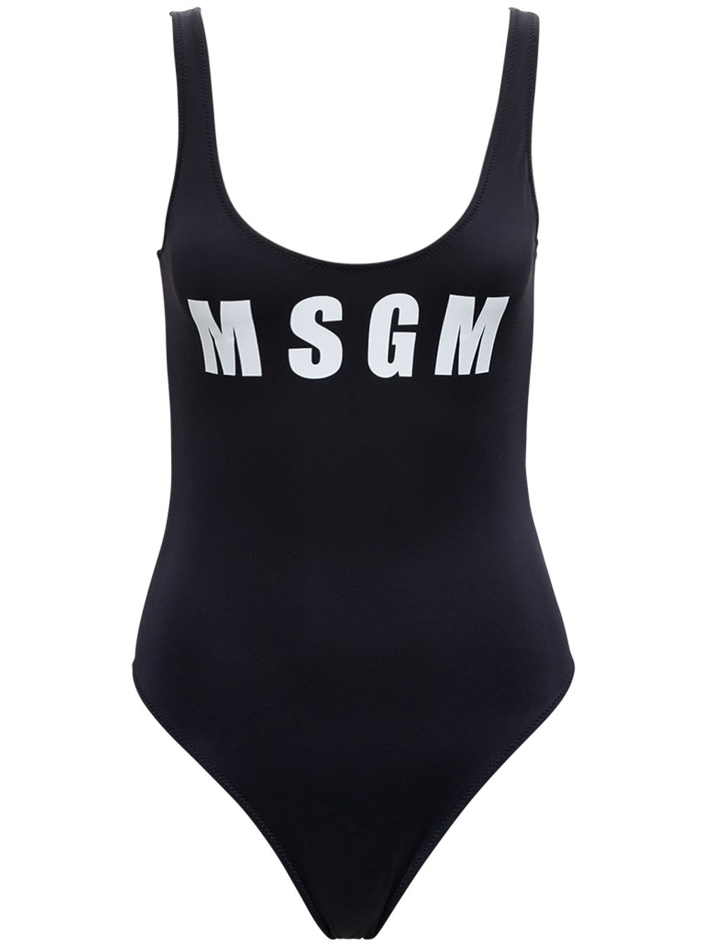 MSGM Pink Swimsuit With Logo